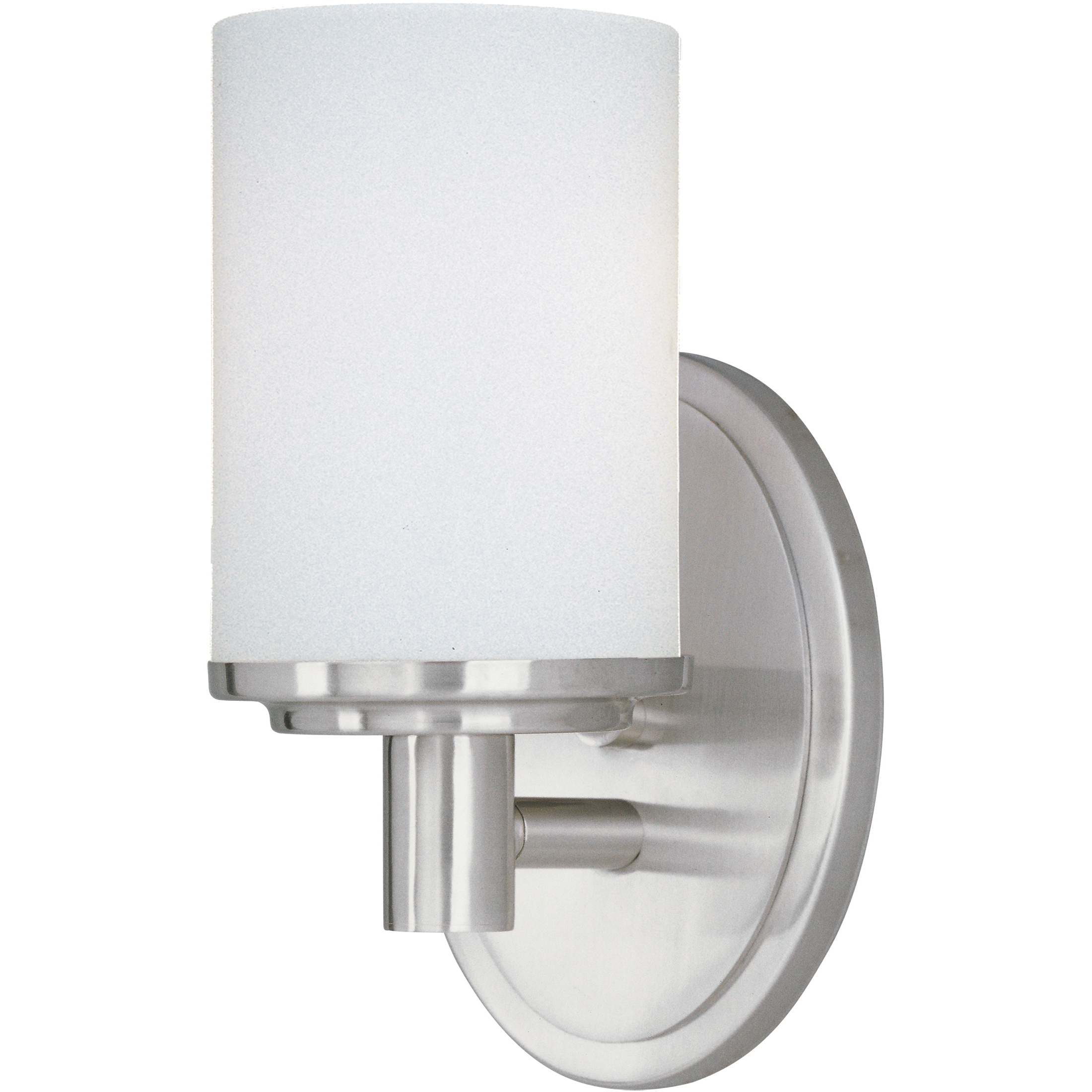 Cylinder 1 Light 4 inch Satin Nickel Bath Vanity Wall Light