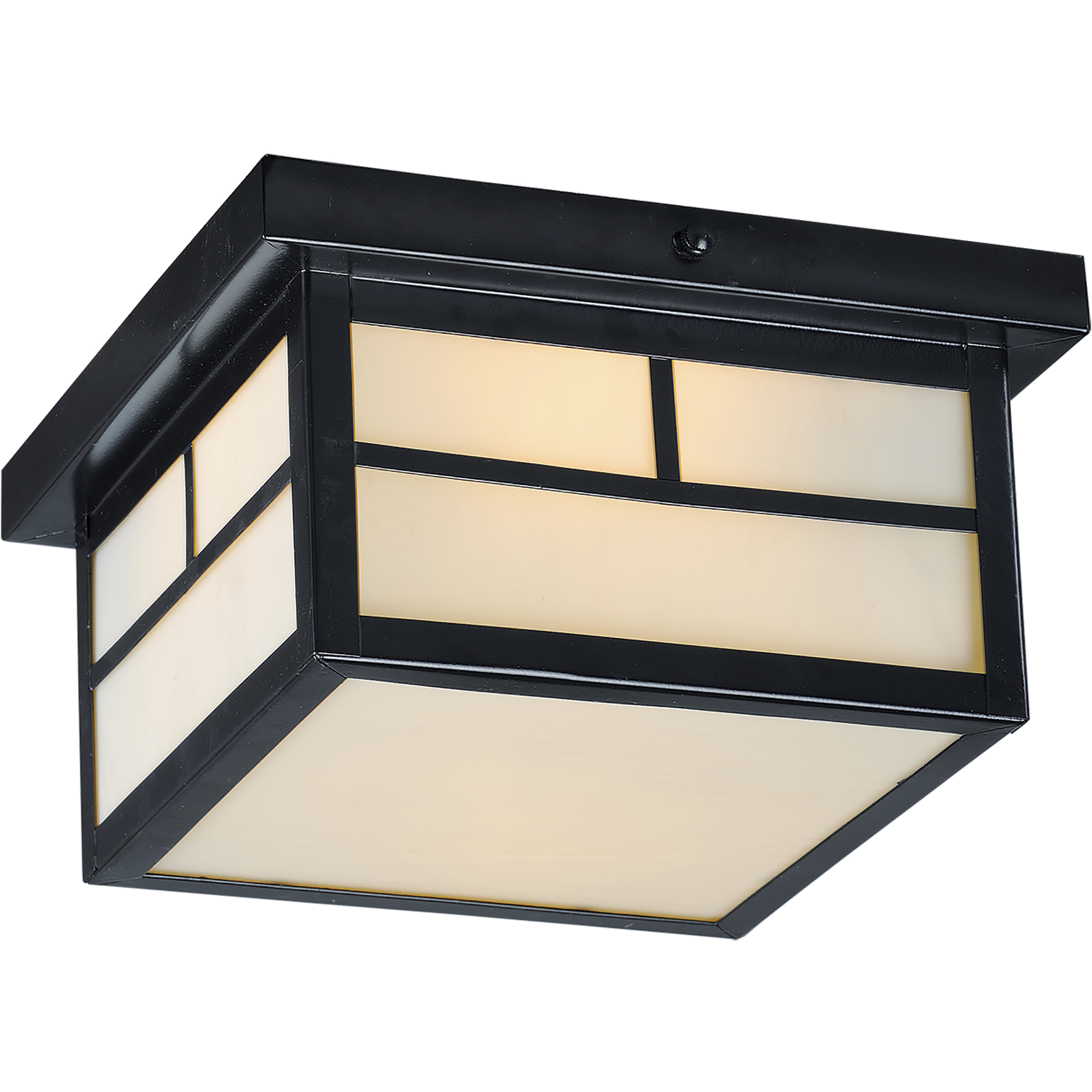 Coldwater 2 Light 9.25 inch Black Outdoor Flush Mount in White