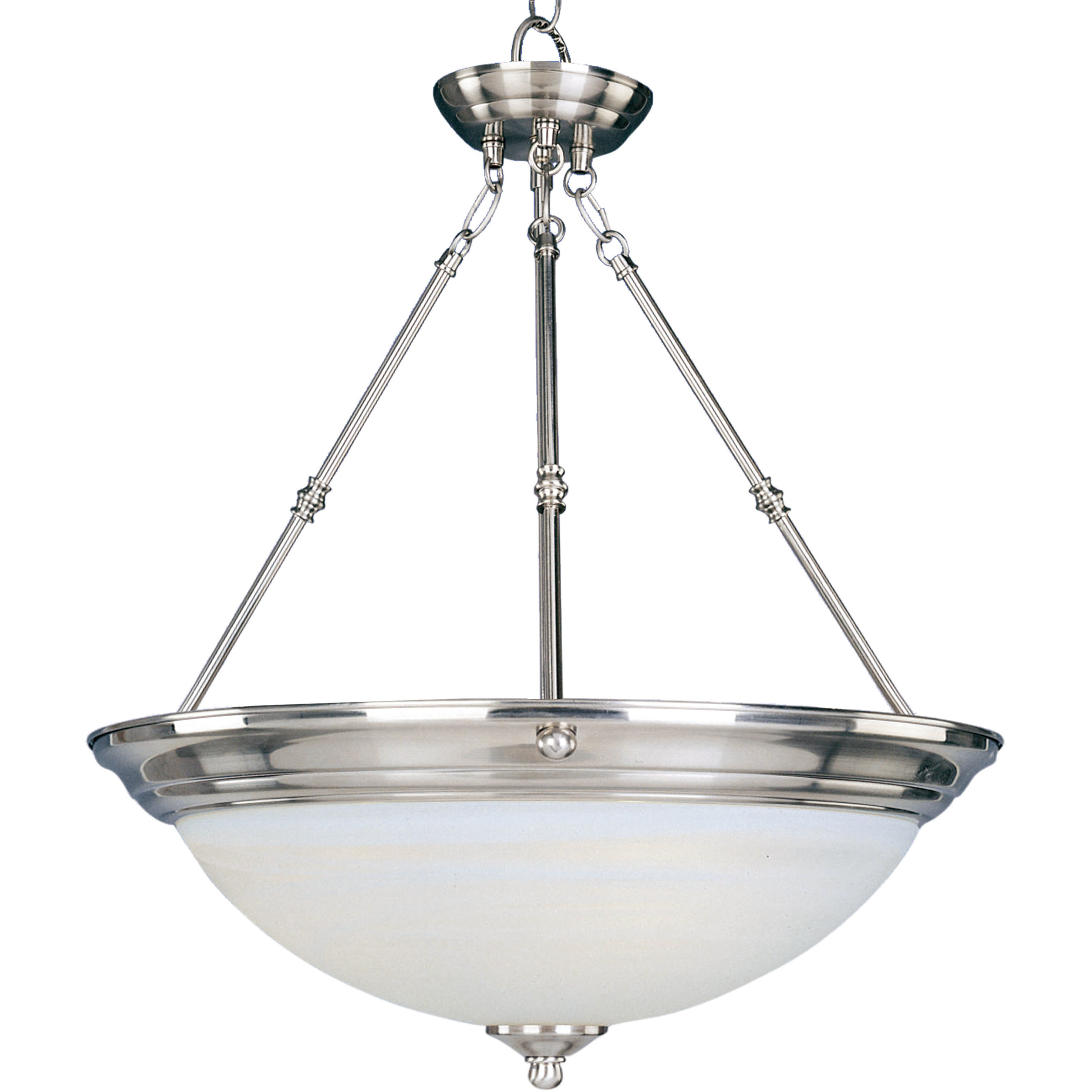 Essentials - 584x 3 Light 20 inch Satin Nickel Invert Bowl Pendant Ceiling Light