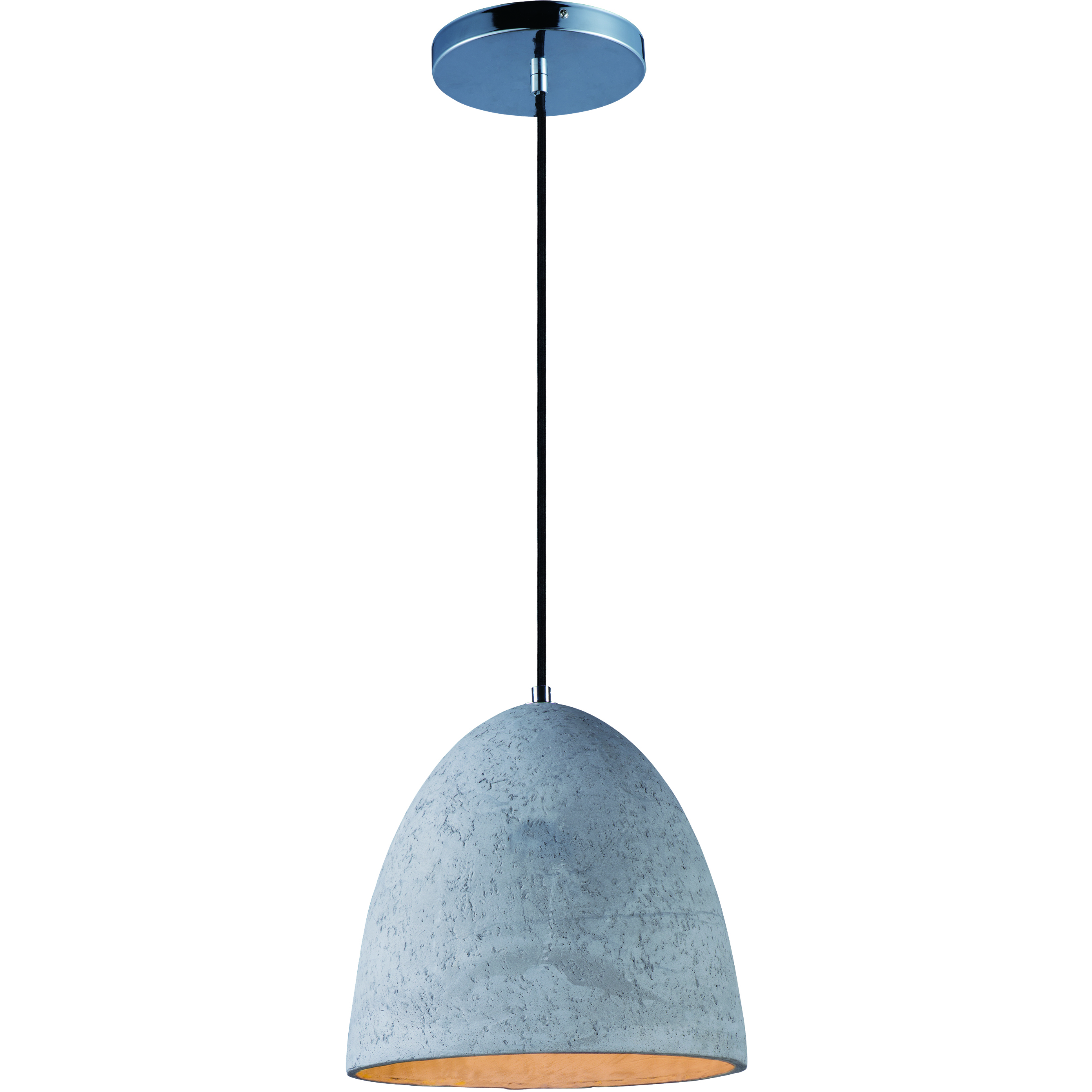 Crete LED 12 inch Polished Chrome Single Pendant Ceiling Light
