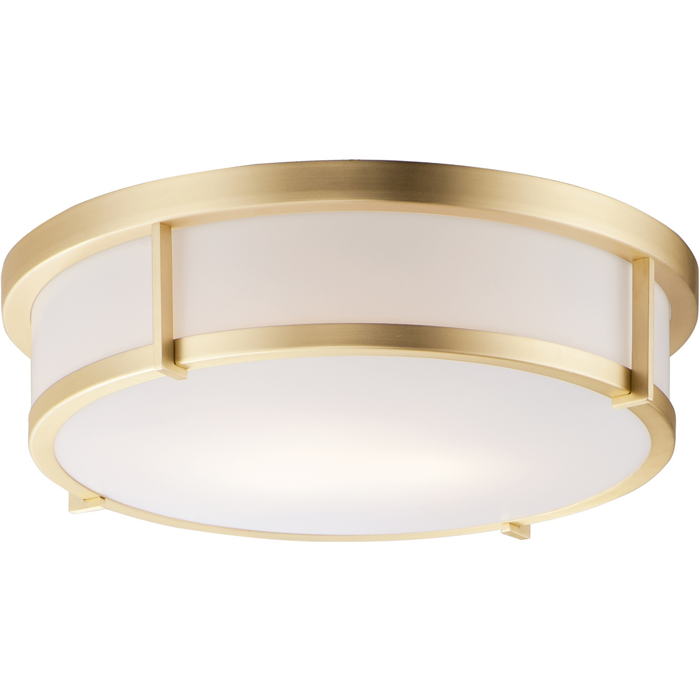 Rogue 3 Light 17 inch Satin Brass Flush Mount Ceiling Light