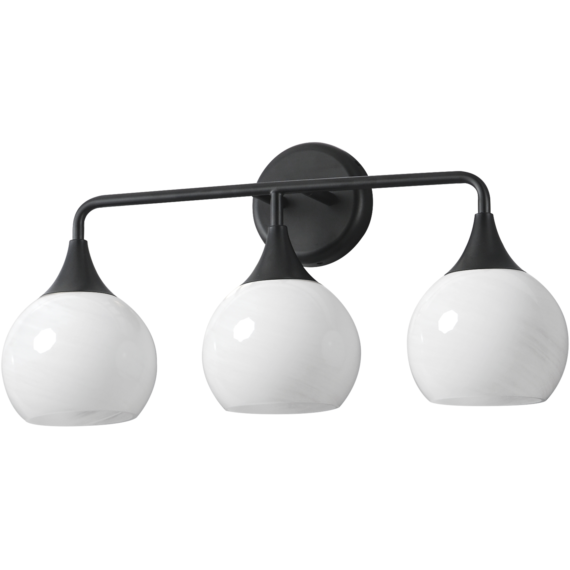 Neve 3 Light 22.5 inch Black Bath Vanity Wall Light