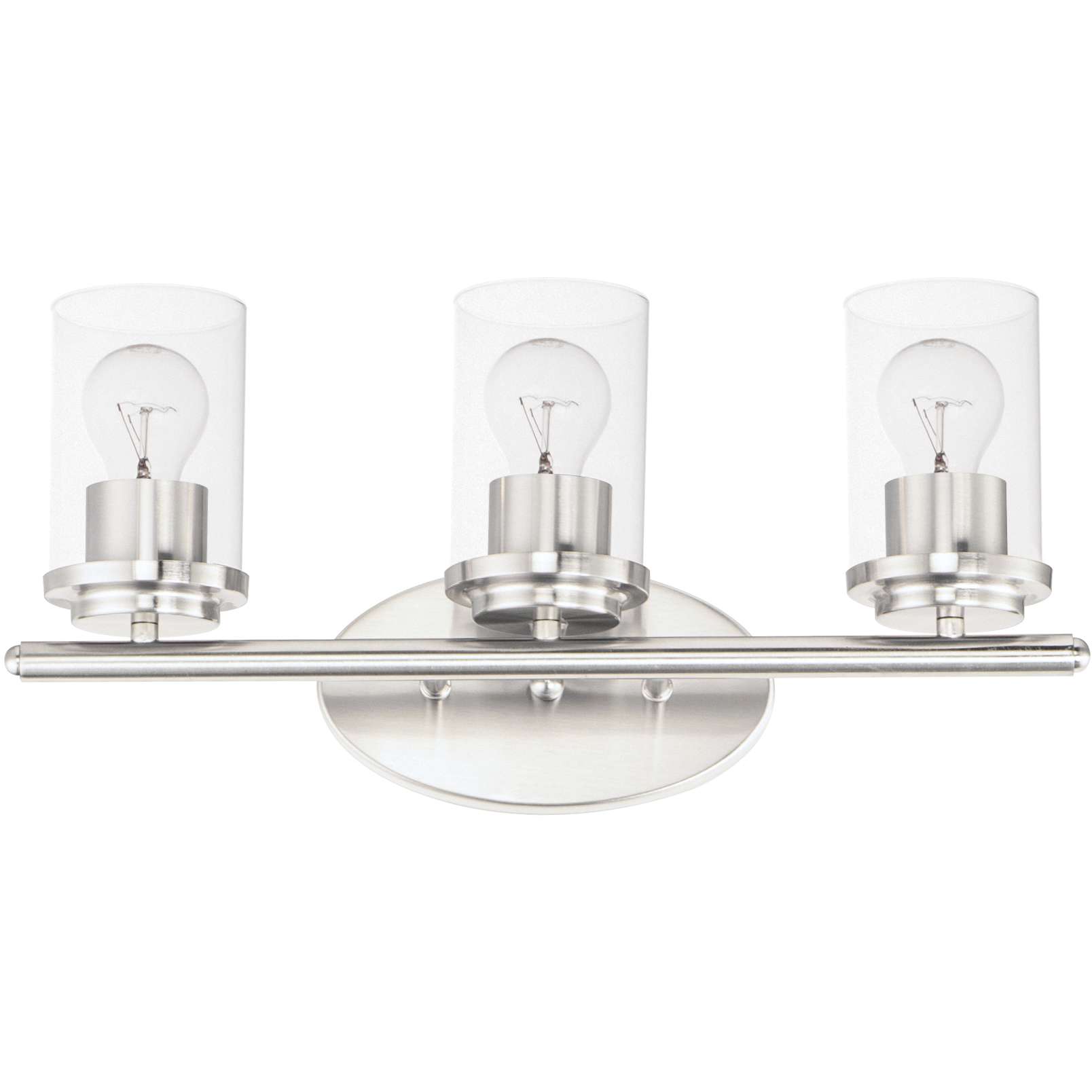 Corona 3 Light 19.25 inch Satin Nickel Bath Vanity Wall Light in Clear
