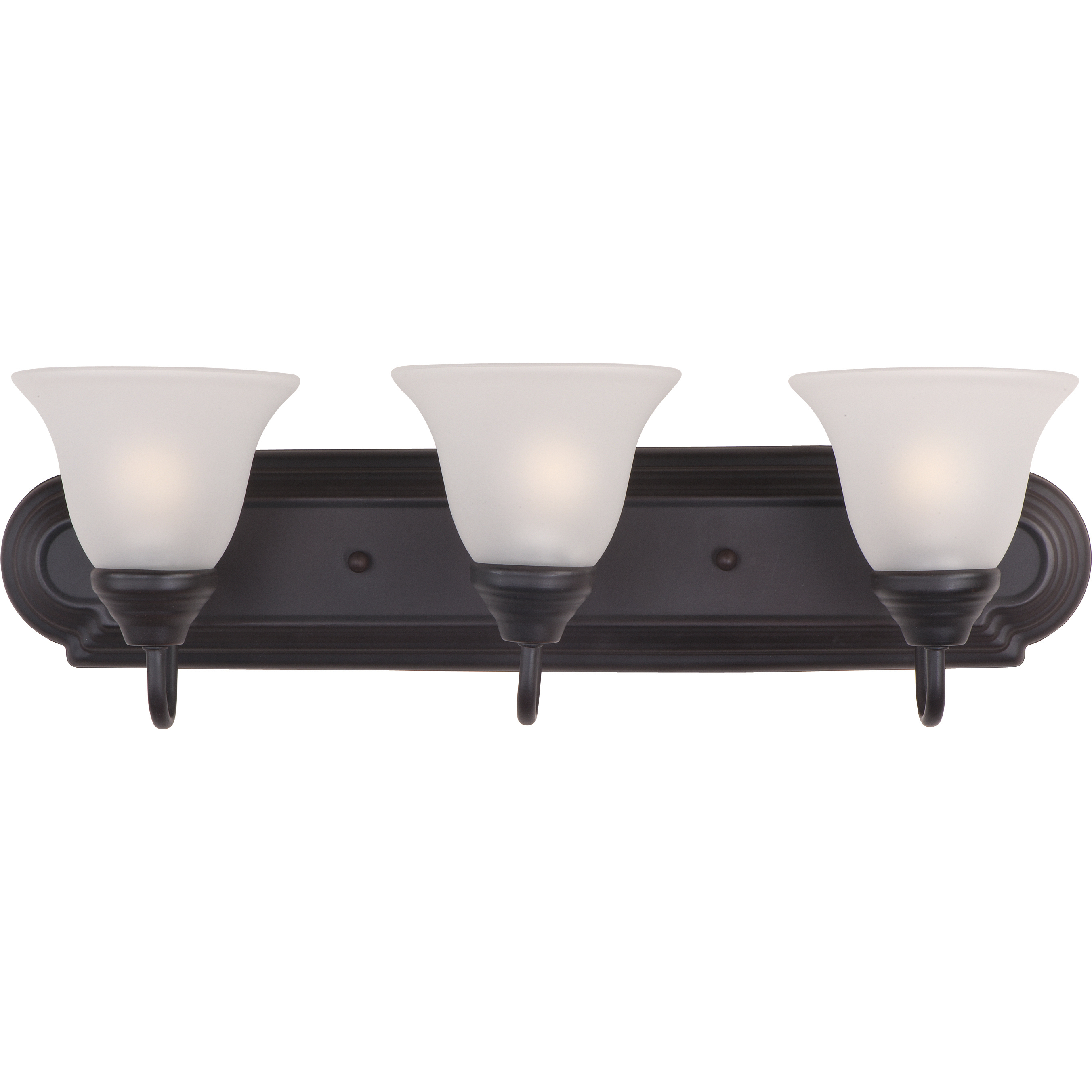 Essentials - 801x 3 Light 24 inch Oil Rubbed Bronze Bath Vanity Wall Light in Frosted