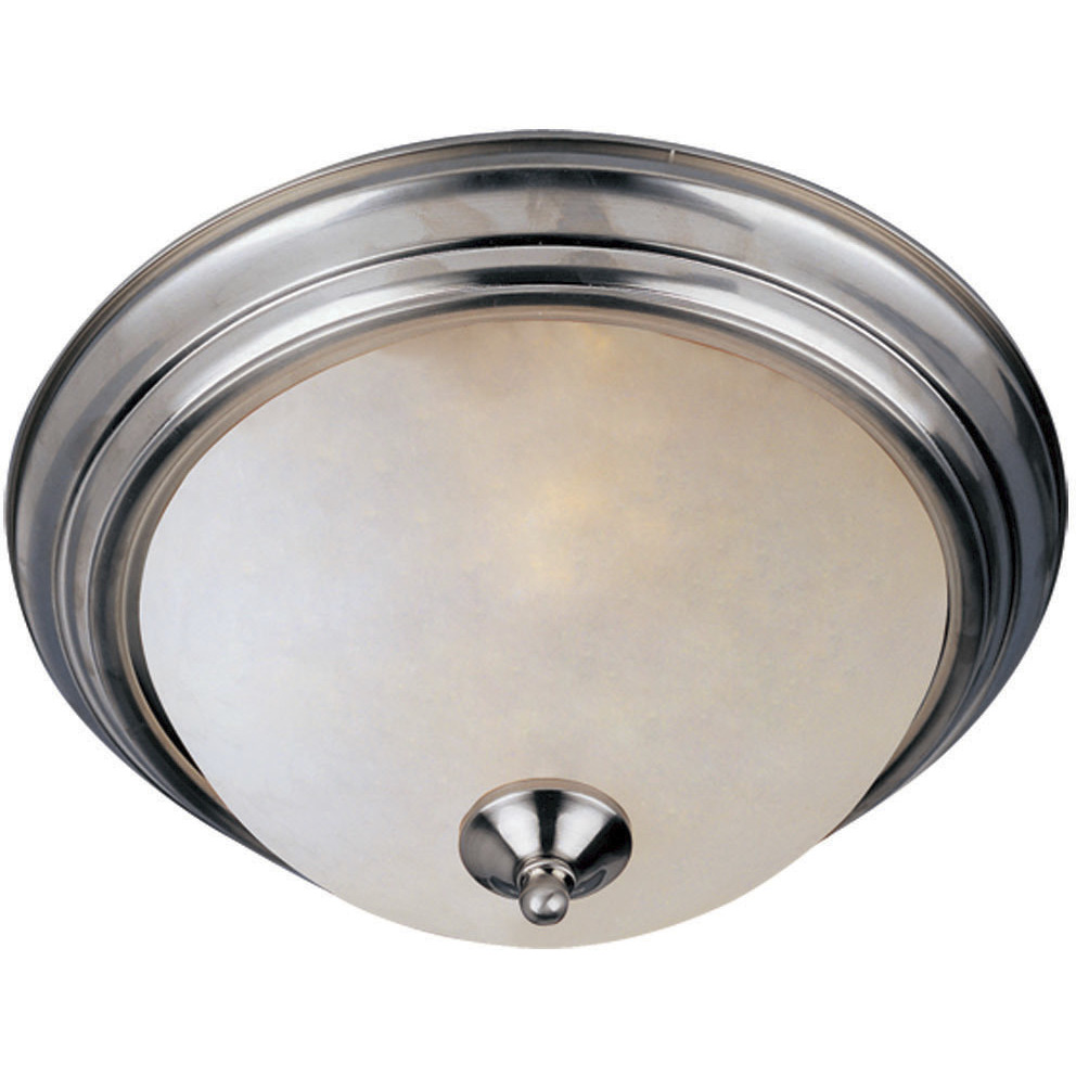 Essentials - 584x 2 Light 11.5 inch Satin Nickel Flush Mount Ceiling Light in Frosted