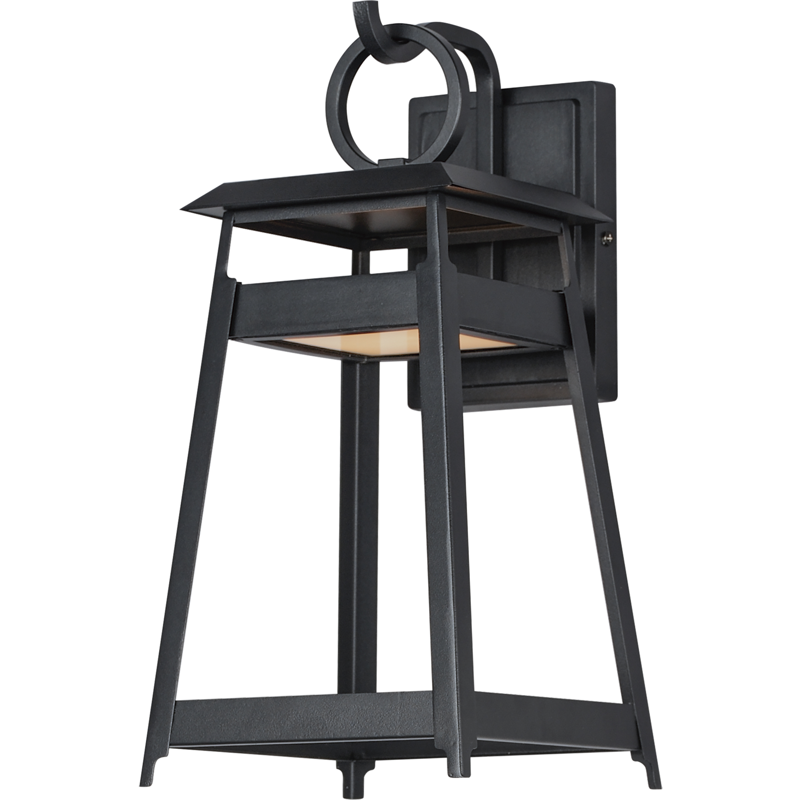 Pagoda LED 15.5 inch Black Outdoor Wall Mount