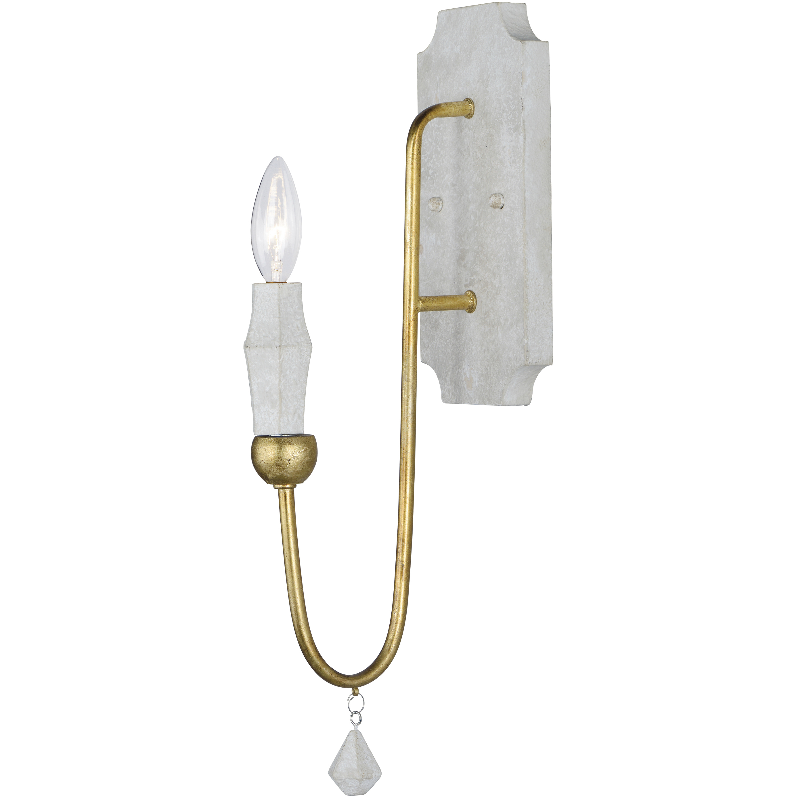 Claymore 1 Light 4.75 inch Claystone and Gold Leaf Wall Sconce Wall Light