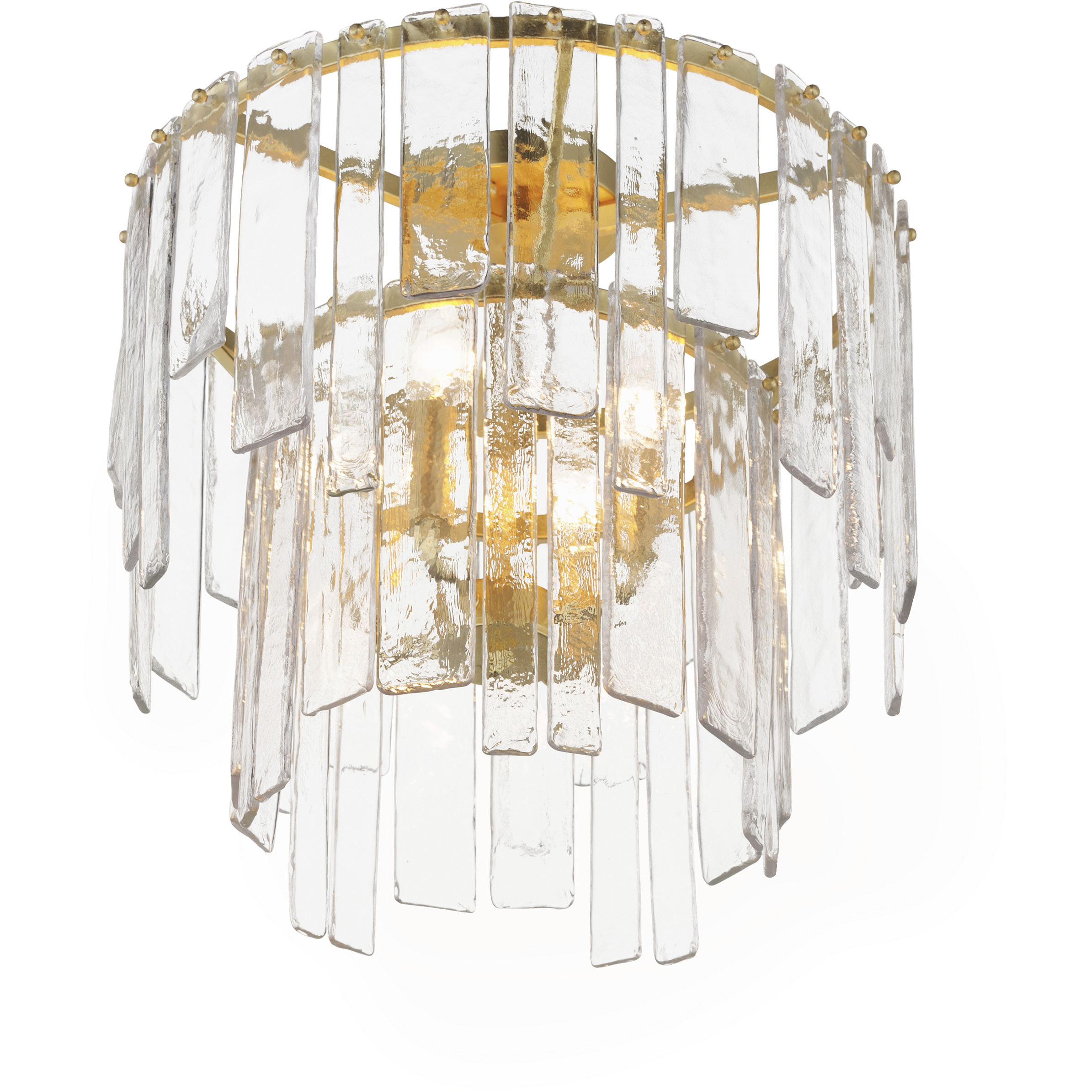 Warren 4 Light 17.5 inch Gold Leaf Semi-Flush Mount Ceiling Light