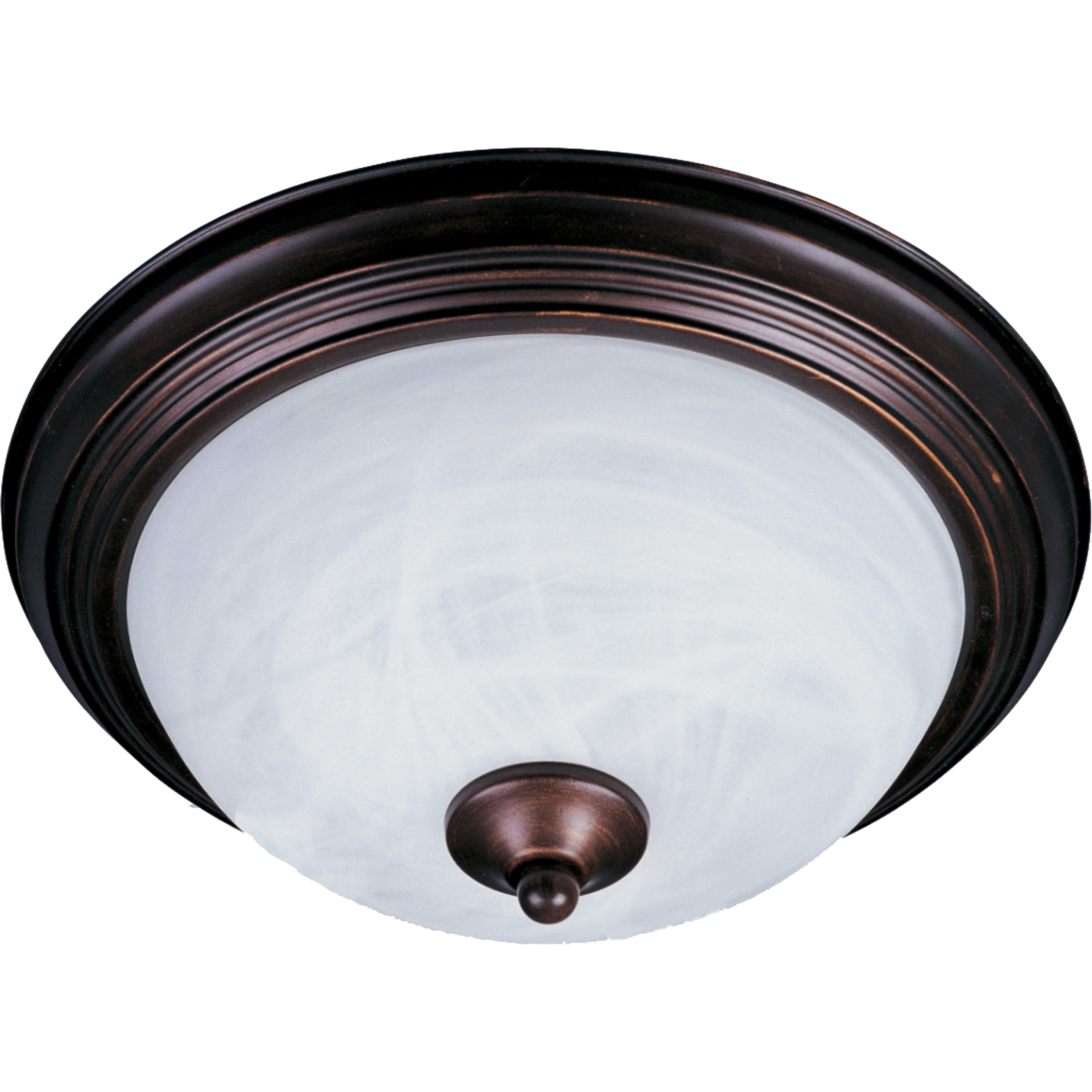 Essentials - 584x 1 Light 11.5 inch Oil Rubbed Bronze Flush Mount Ceiling Light in Marble