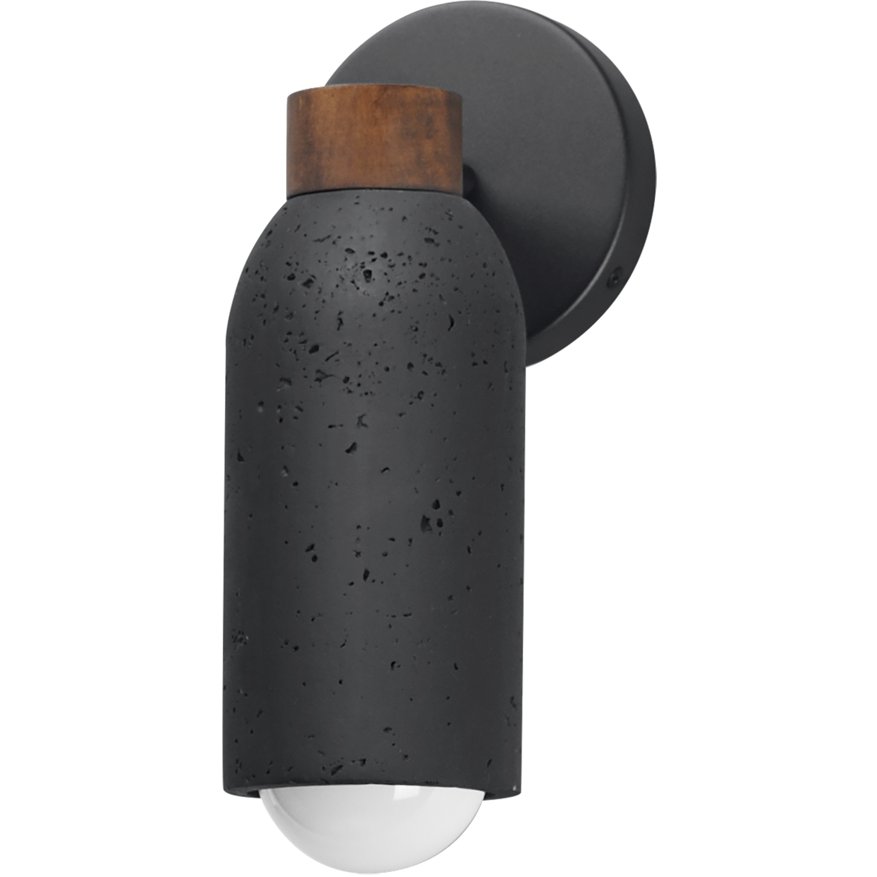 Pompeii 1 Light 5 inch Lava and Black Wall Sconce Wall Light