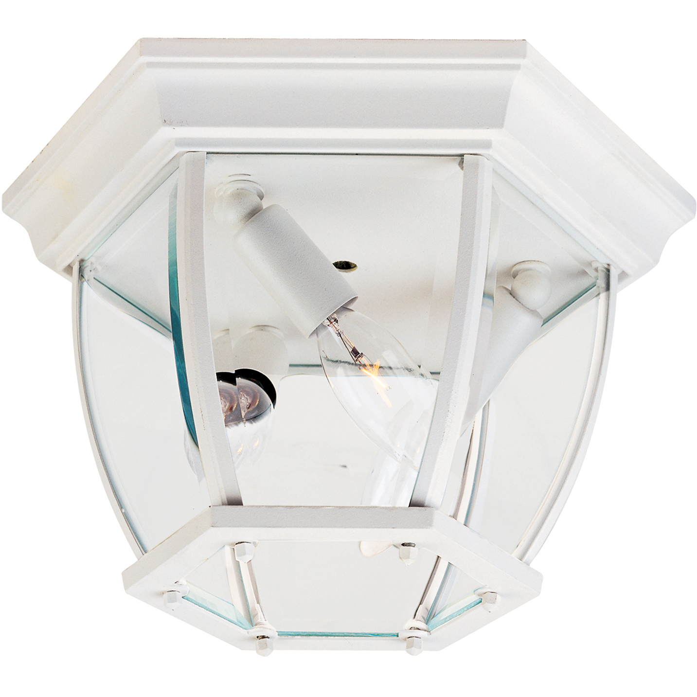 Crown Hill 3 Light 11 inch White Outdoor Flush Mount