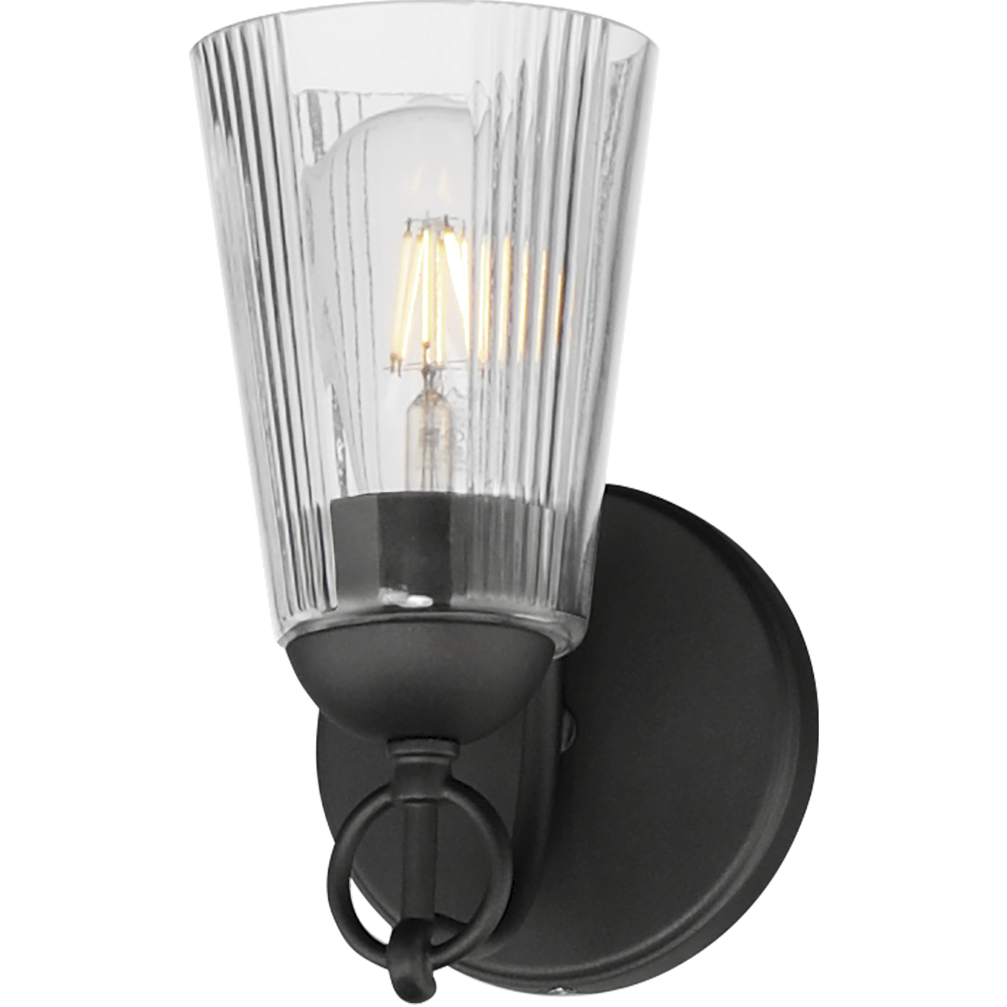 Jackson Hole 1 Light 5 inch Black Wall Sconce Wall Light in Clear