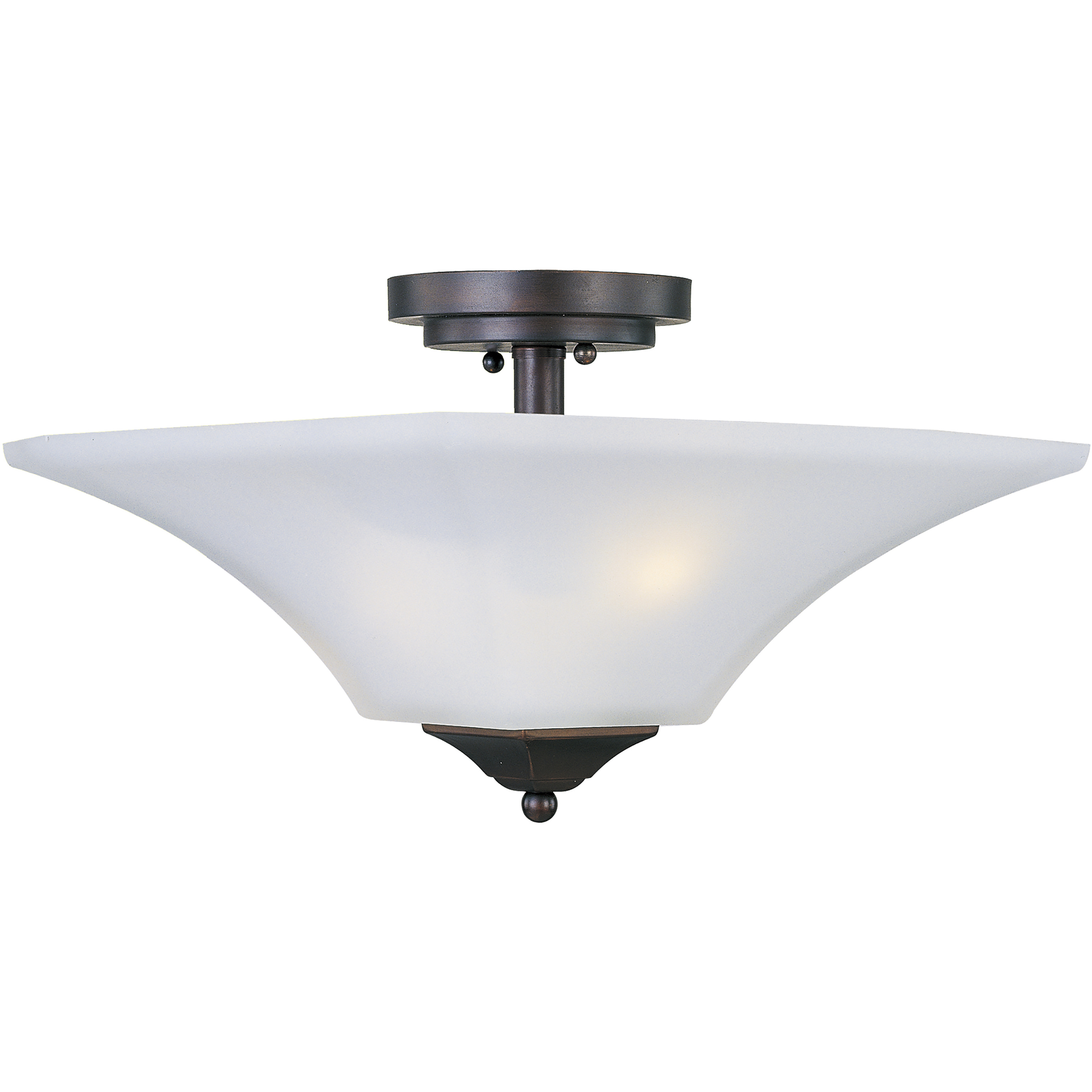 Aurora 2 Light 13 inch Oil Rubbed Bronze Semi-Flush Mount Ceiling Light
