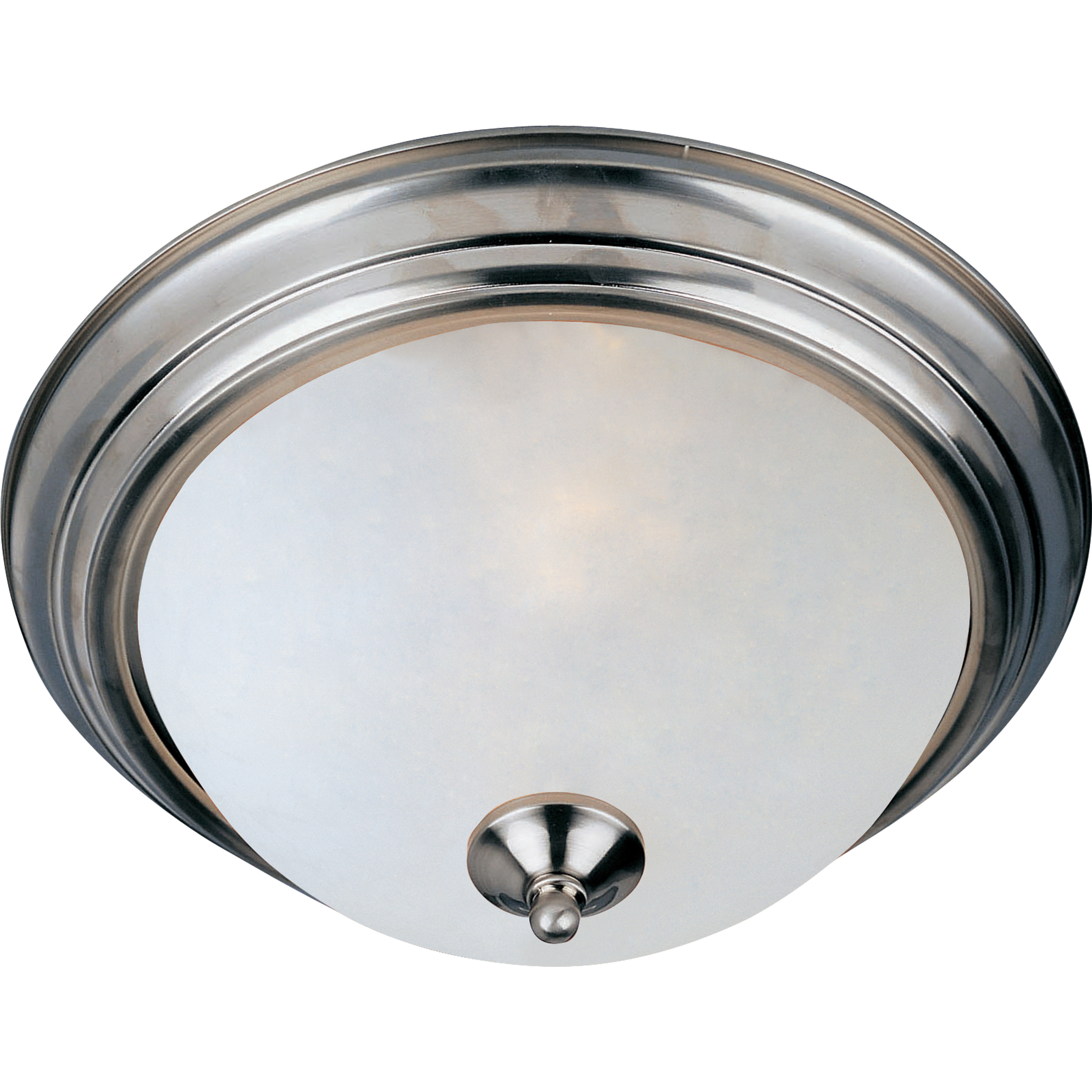 Essentials - 584x 3 Light 15.5 inch Satin Nickel Flush Mount Ceiling Light in Frosted
