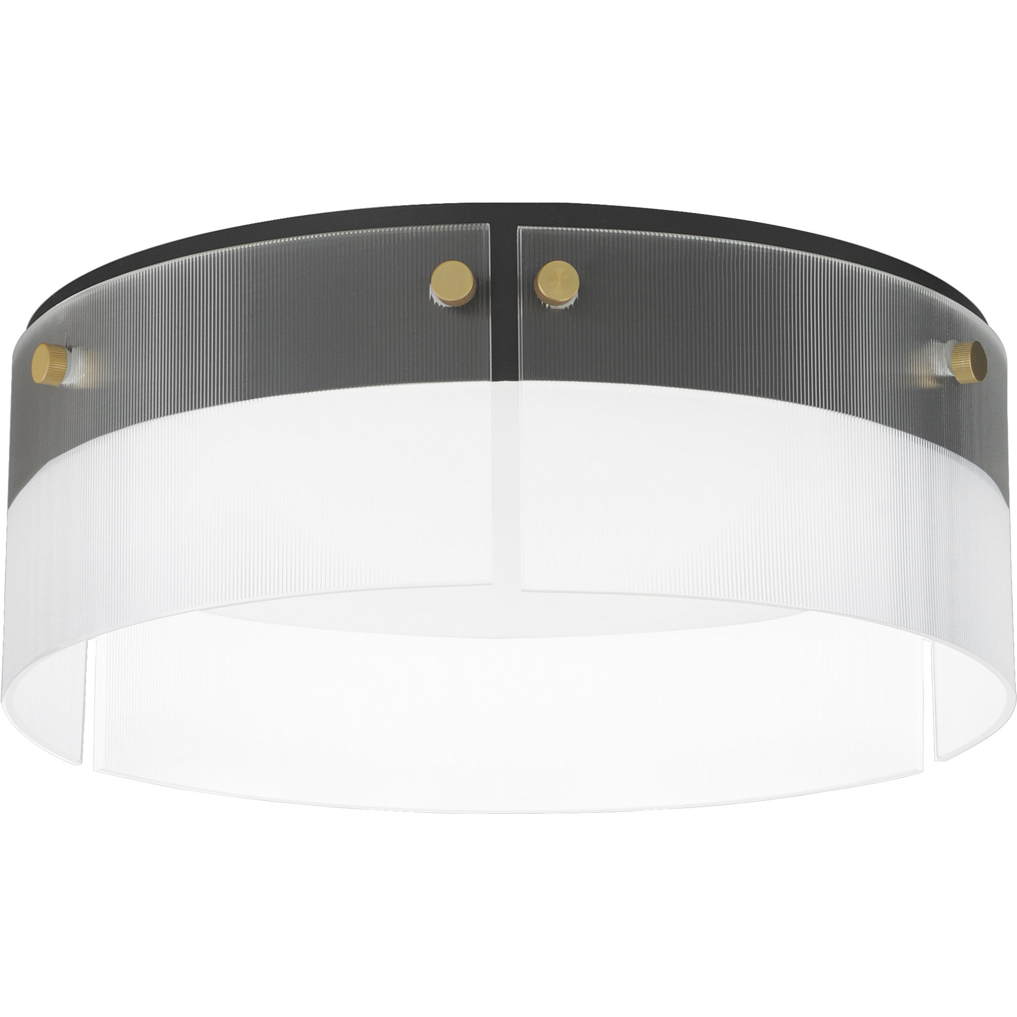 Spectre LED 16.5 inch Black and Natural Aged Brass Flush Mount Ceiling Light