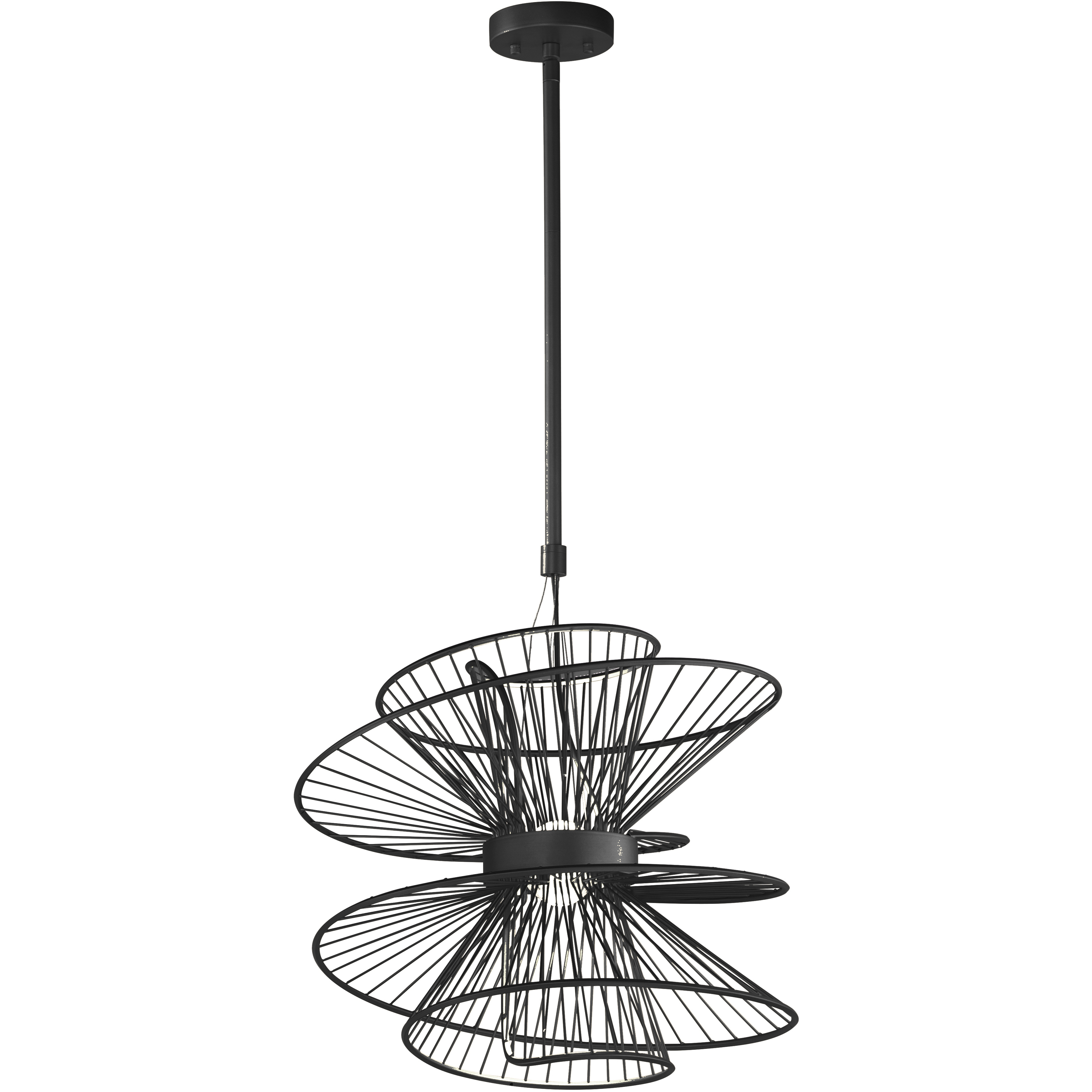 Zeta LED 20 inch Black Suspension Pendant Ceiling Light