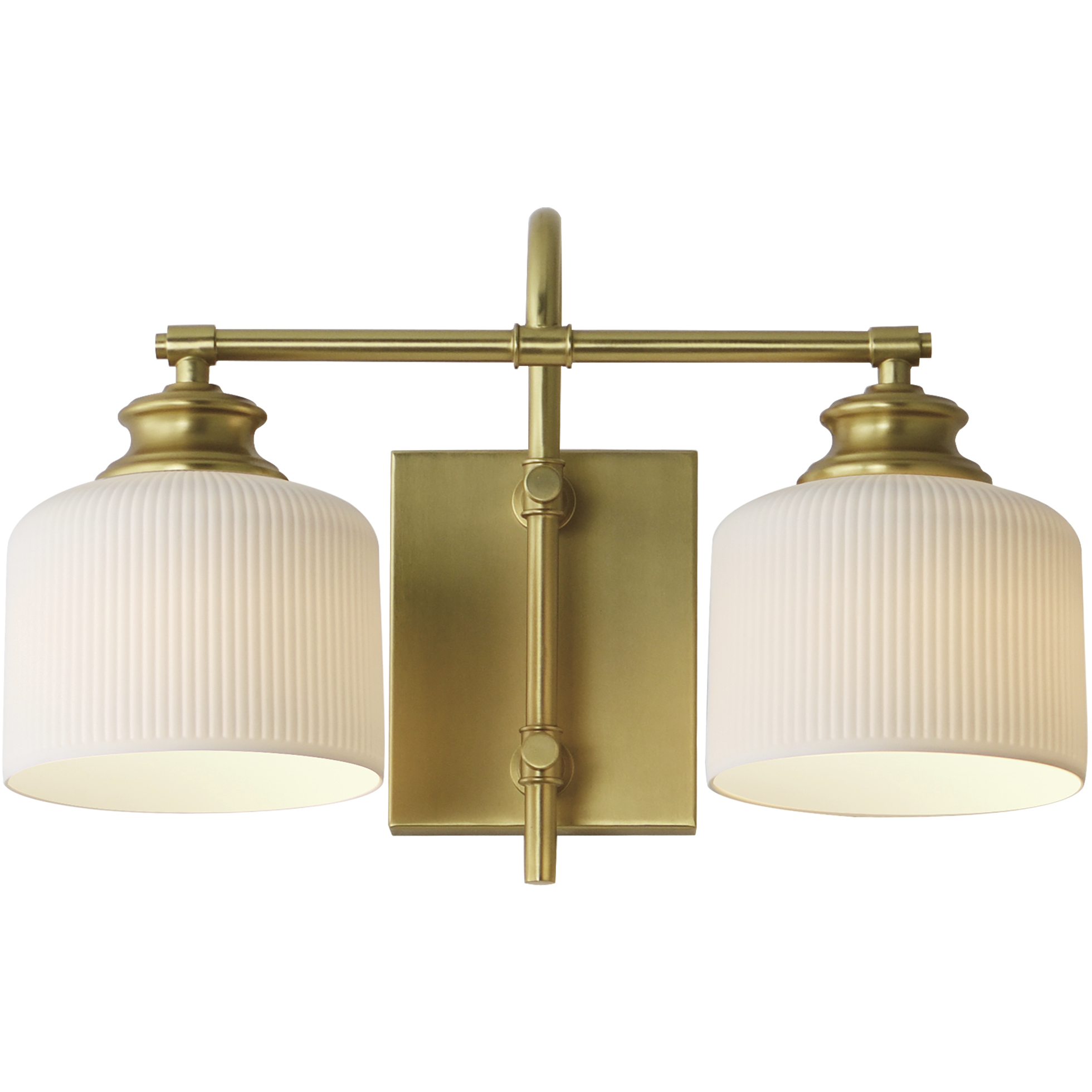 Bisque 2 Light 16 inch Natural Aged Brass Wall Sconce Wall Light