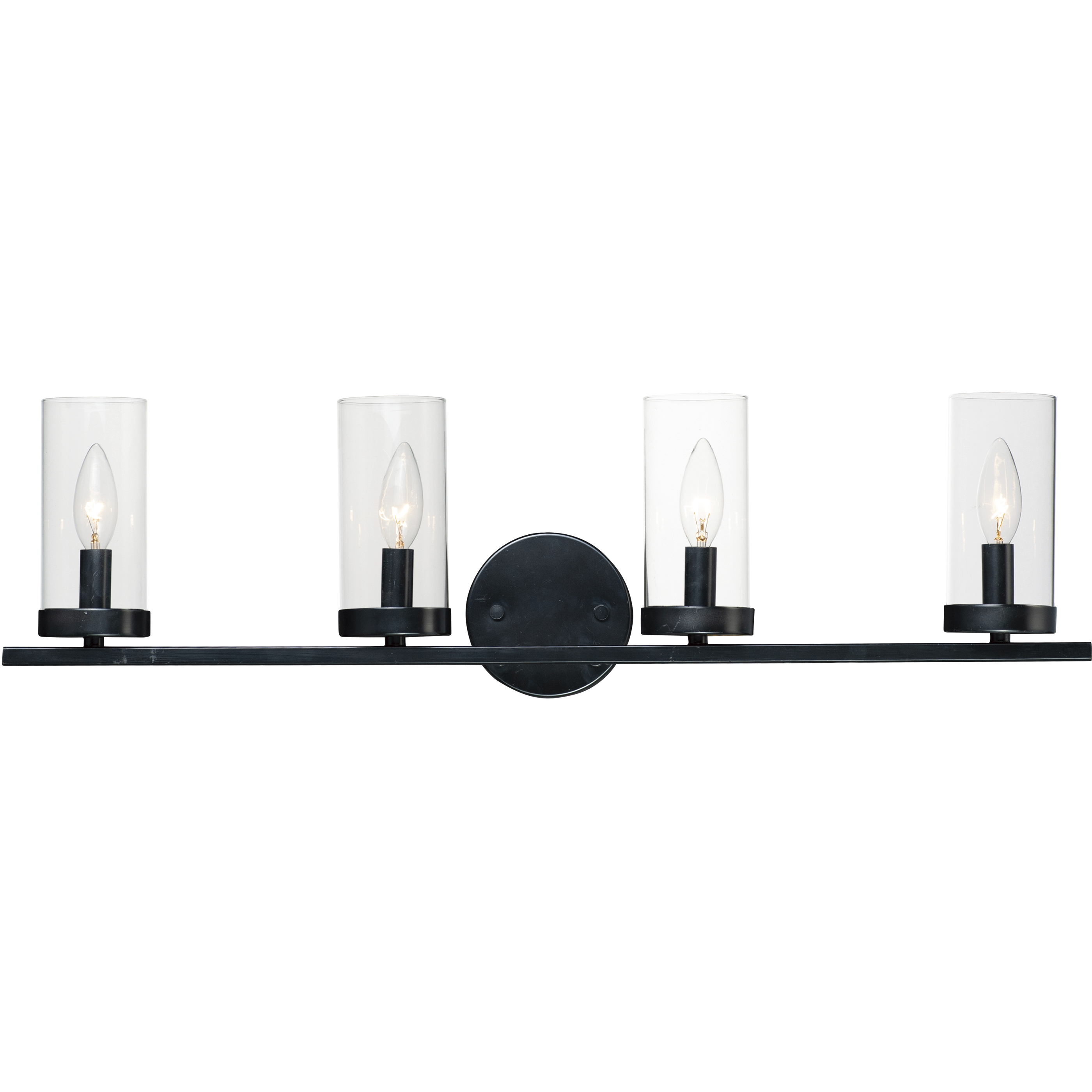 Sentinel 4 Light 30 inch Black Bath Vanity Wall Light