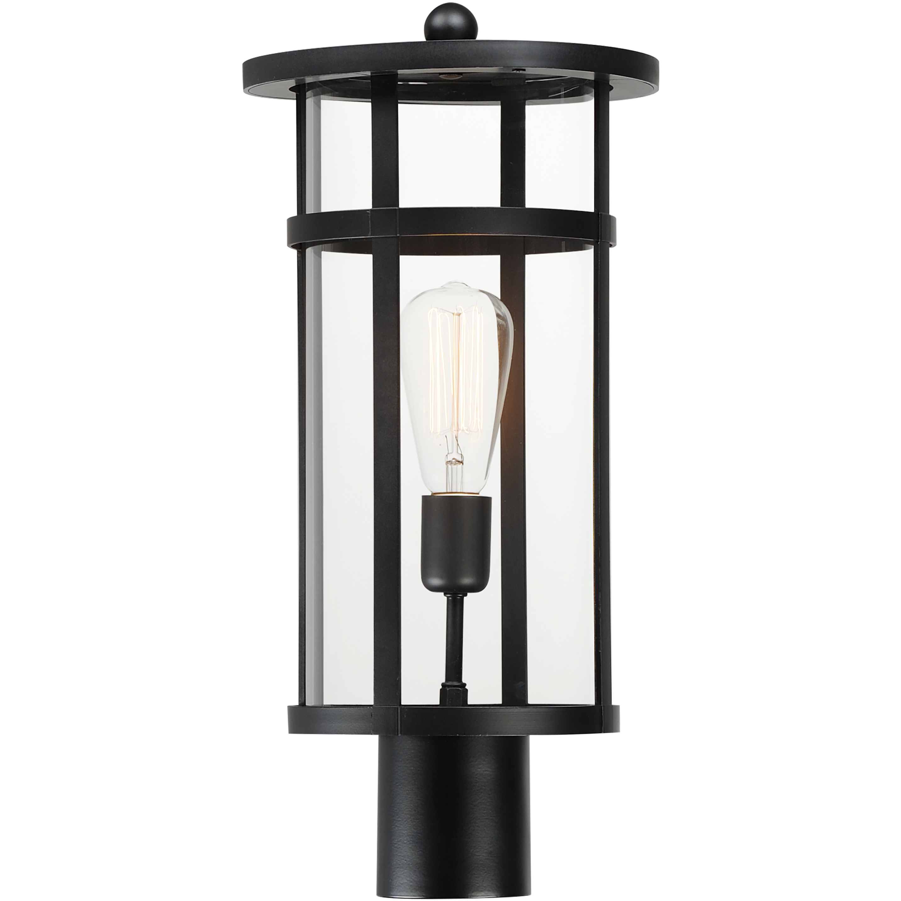 Clyde Vivex 1 Light 19 inch Black Outdoor Post Lantern