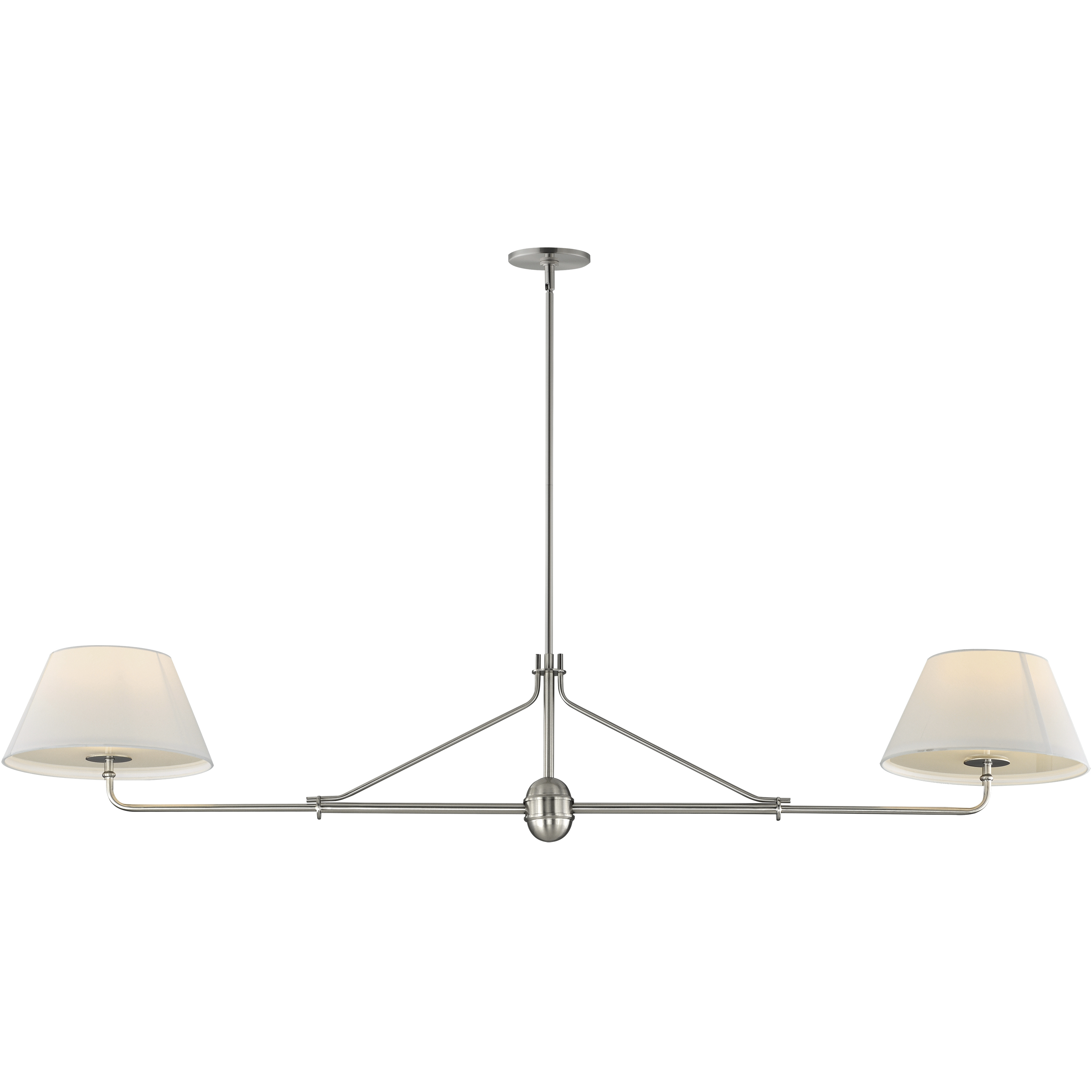Dunbridge 2 Light 62 inch Polished Nickel Linear Pendant Ceiling Light