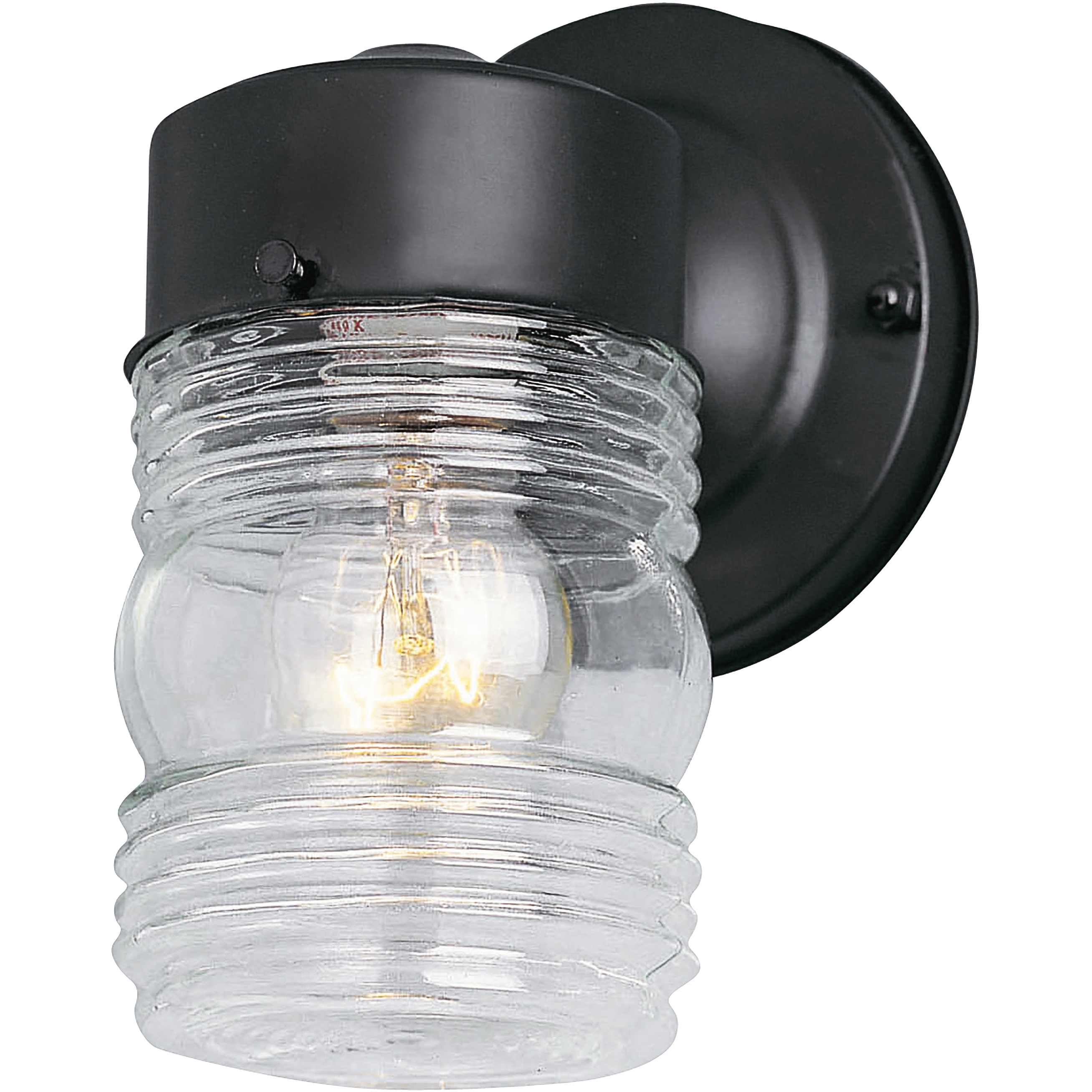 Side Door 1 Light 8 inch Black Outdoor Wall Mount