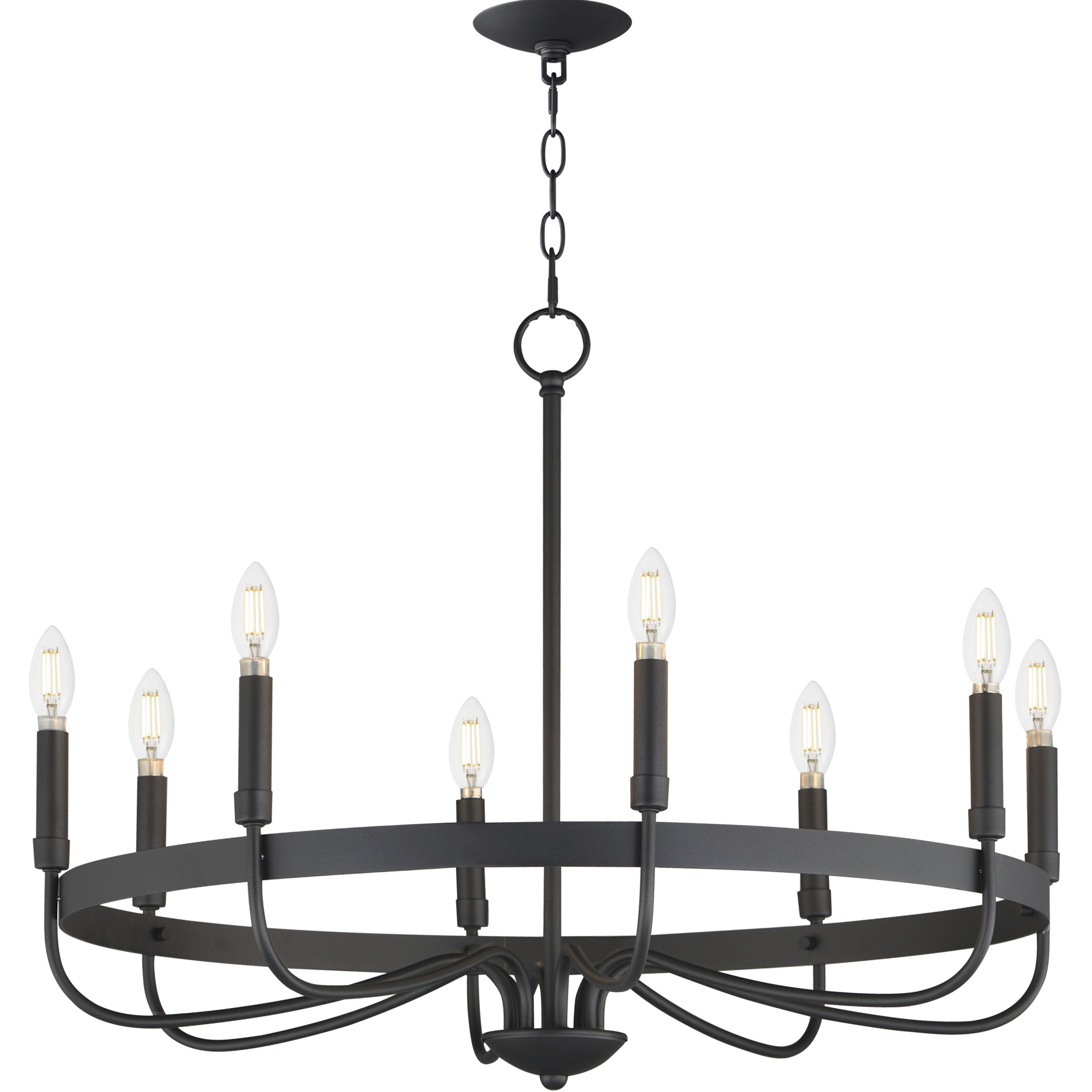 Maxim Lighting 14498BK Frankie 8 Light 29 inch Black Single