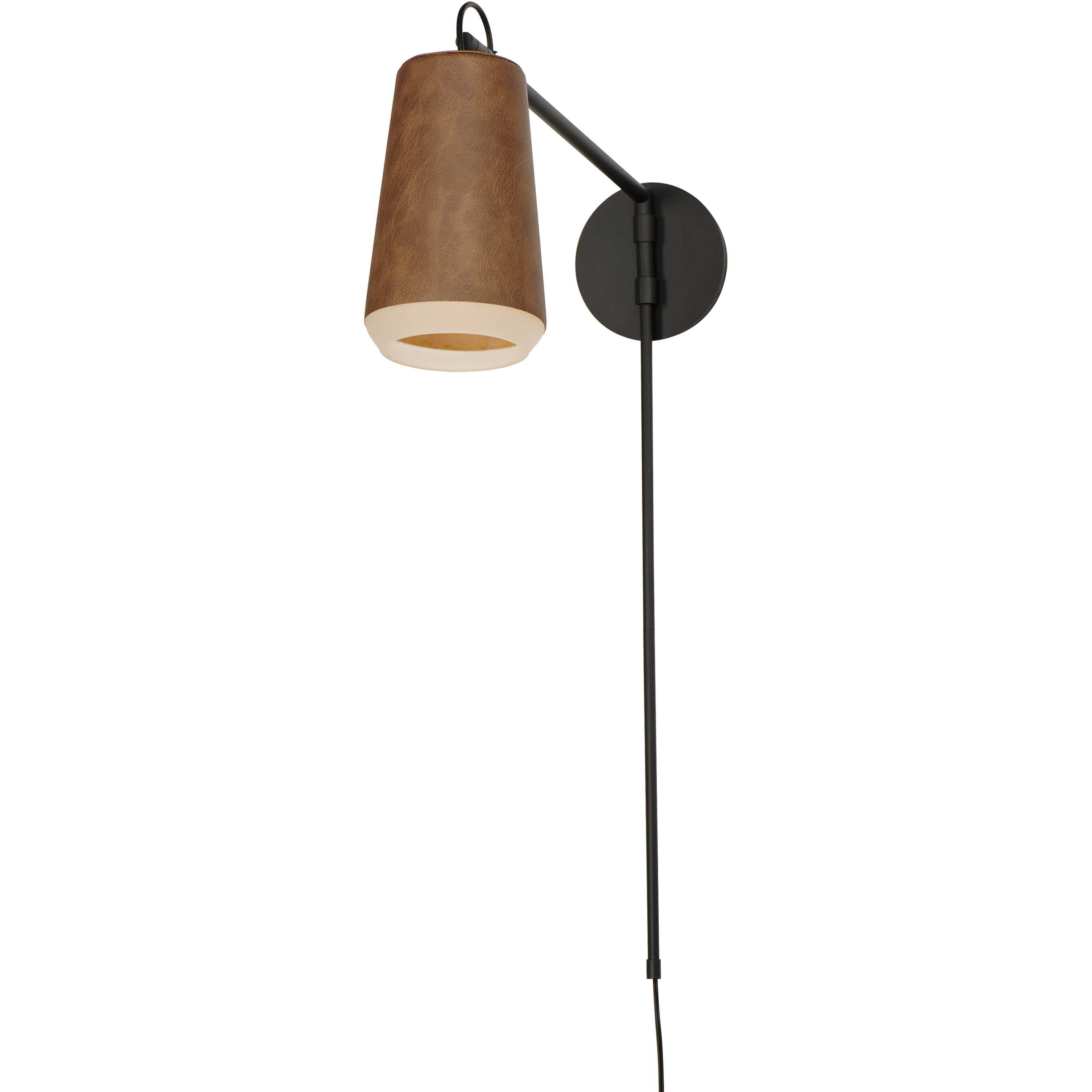 Scout LED 6 inch Weathered Wood and Tan Leather Wall Sconce Wall Light