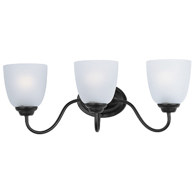 Stefan 3 Light 21.5 inch Black Bath Vanity Wall Light