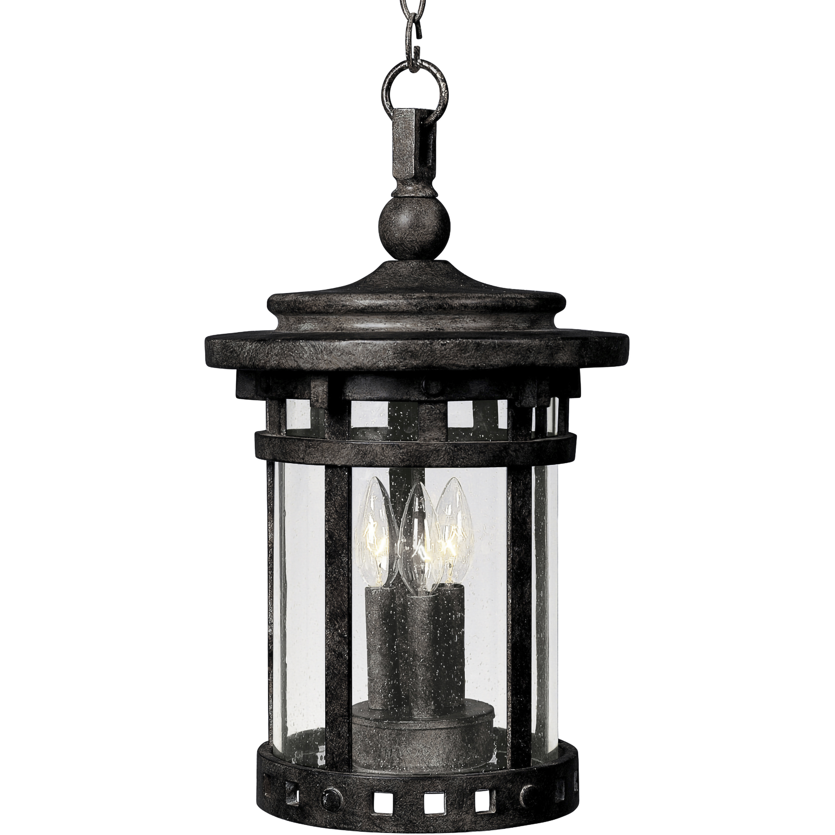 Santa Barbara DC 3 Light 9 inch Sienna Outdoor Hanging Lantern