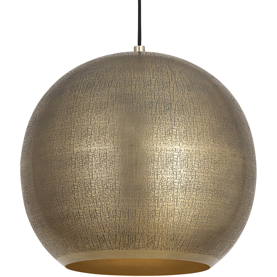 Aurelia 1 Light 20 inch Weathered Brass Single Pendant Ceiling Light