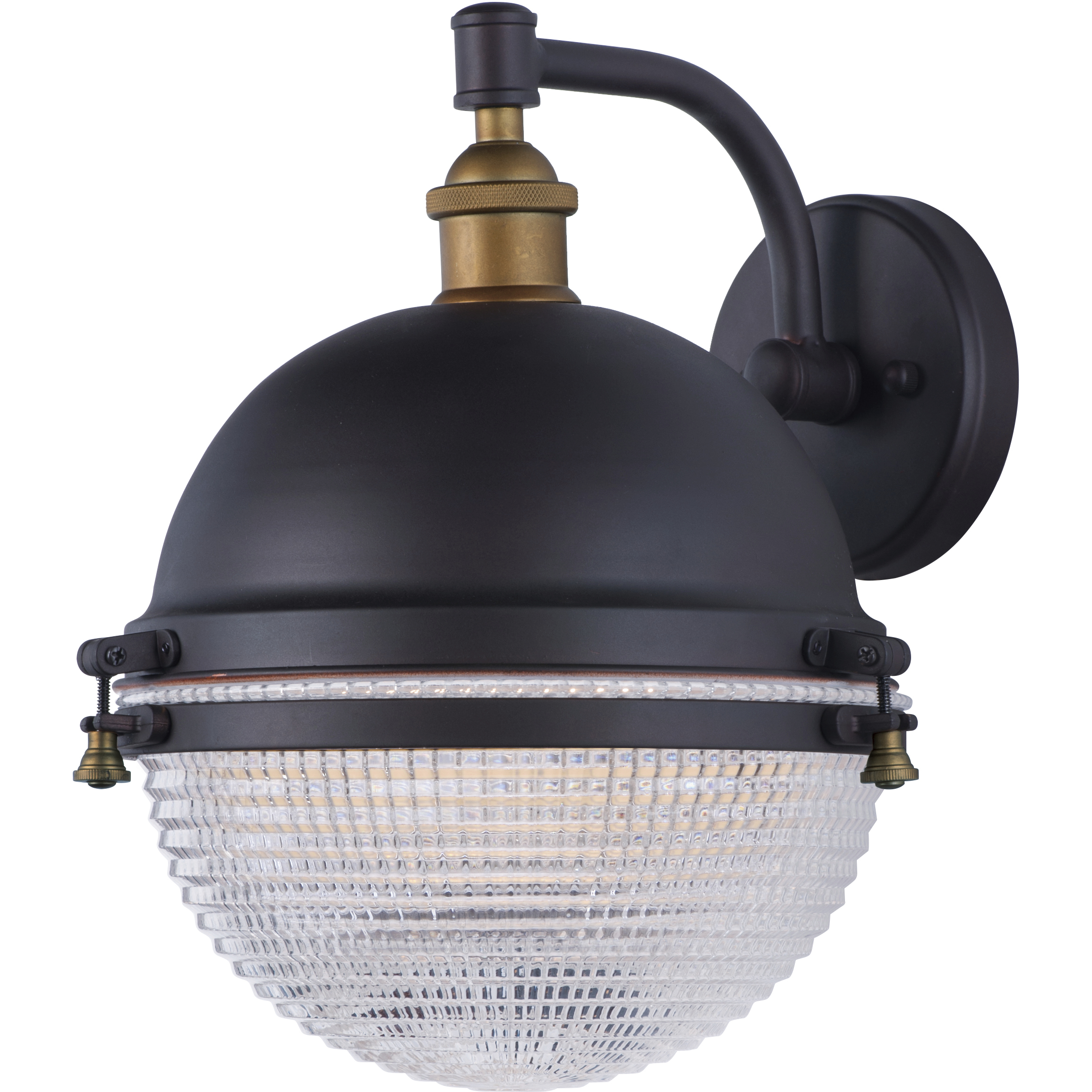 Portside 1 Light 13.5 inch Oil Rubbed Bronze and Antique Brass Outdoor Wall Mount