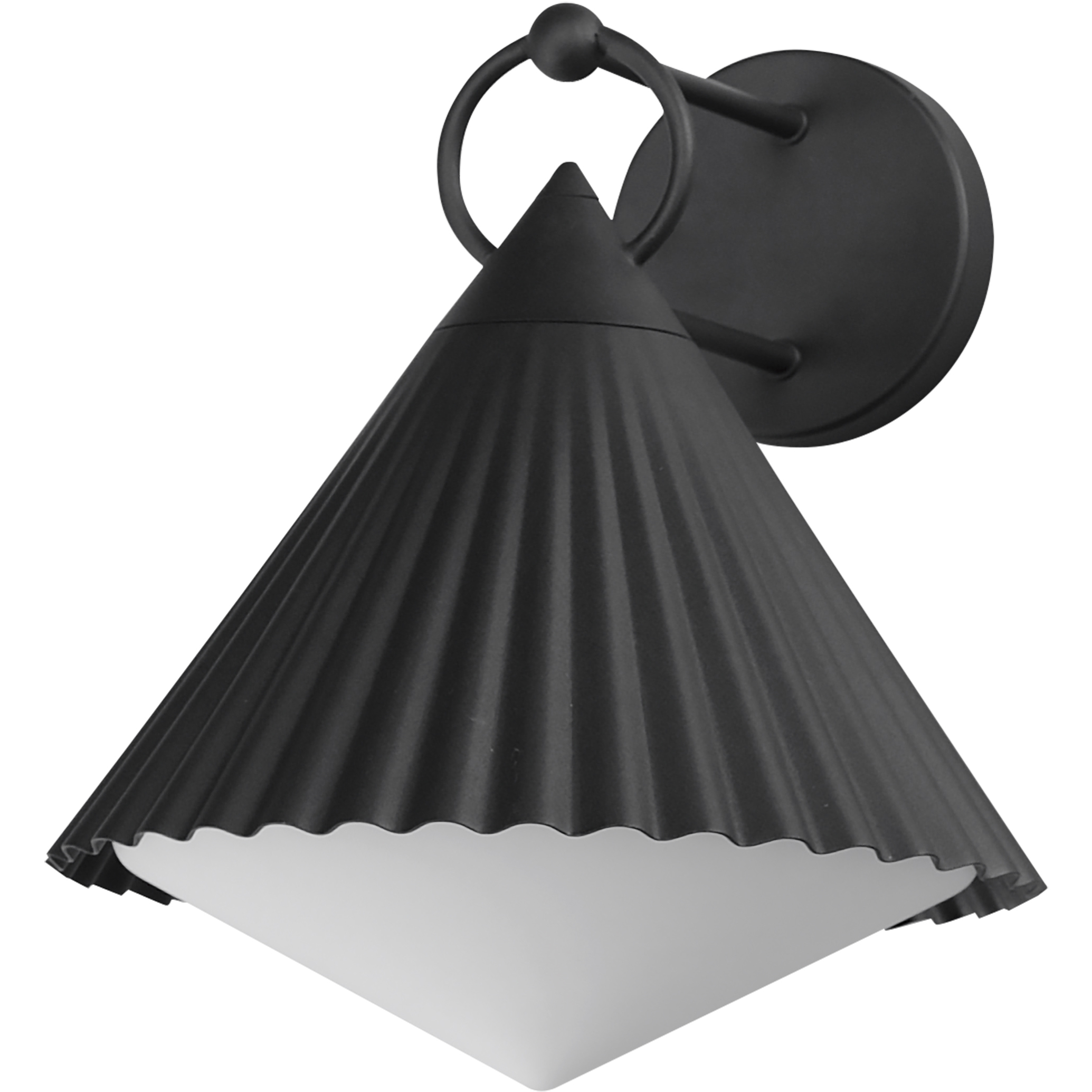 Odette 1 Light 13.75 inch Black Outdoor Wall Mount