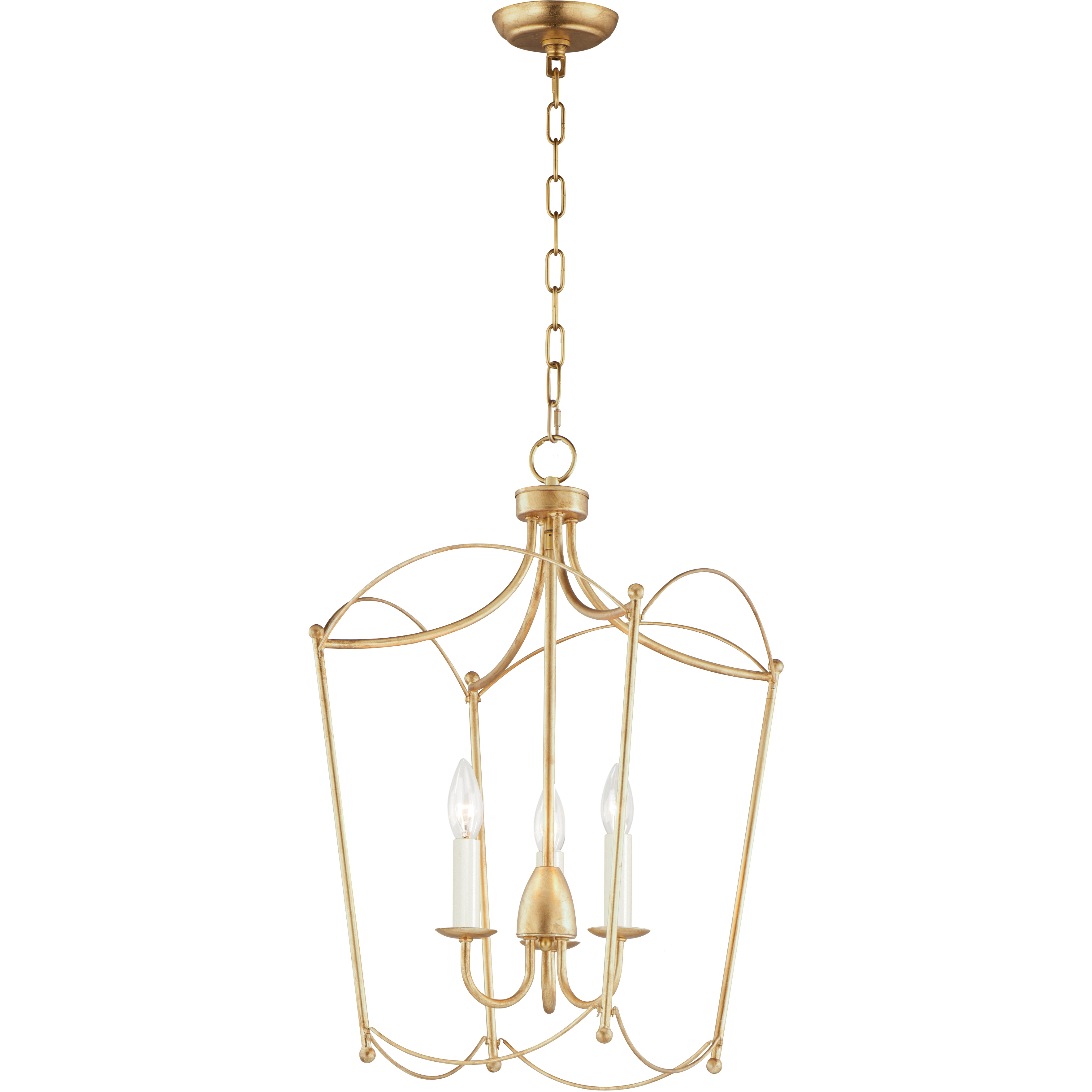 Plumette 3 Light 14 inch Gold Leaf Multi-Light Pendant Ceiling Light