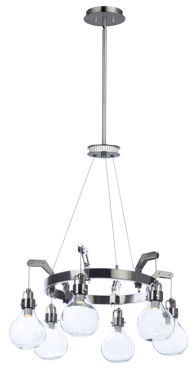 Kinetic LED LED 30.5 inch Dark Satin Nickel Multi-Light Pendant Ceiling Light