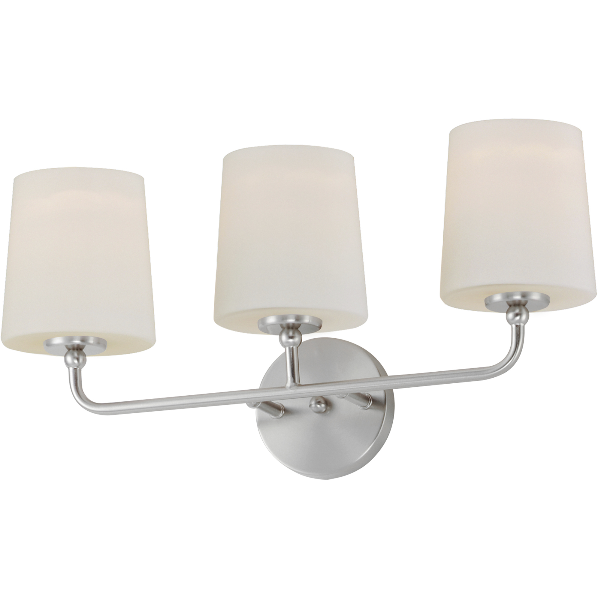 Bristol 3 Light 20.75 inch Satin Nickel Bath Vanity Wall Light