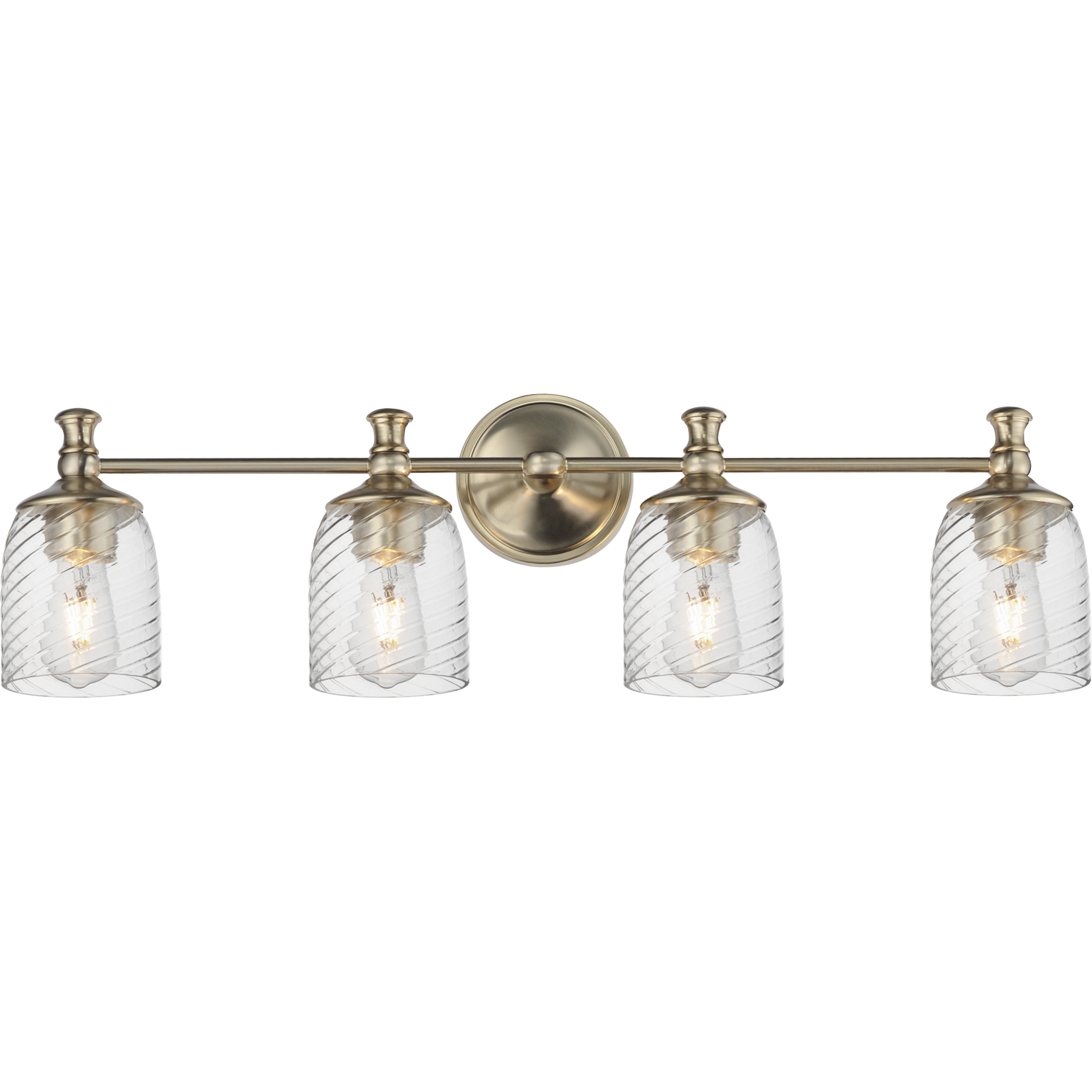 Maxim Lighting 21354CRSCH Swirl 4 Light 32.5 inch Satin Champagne