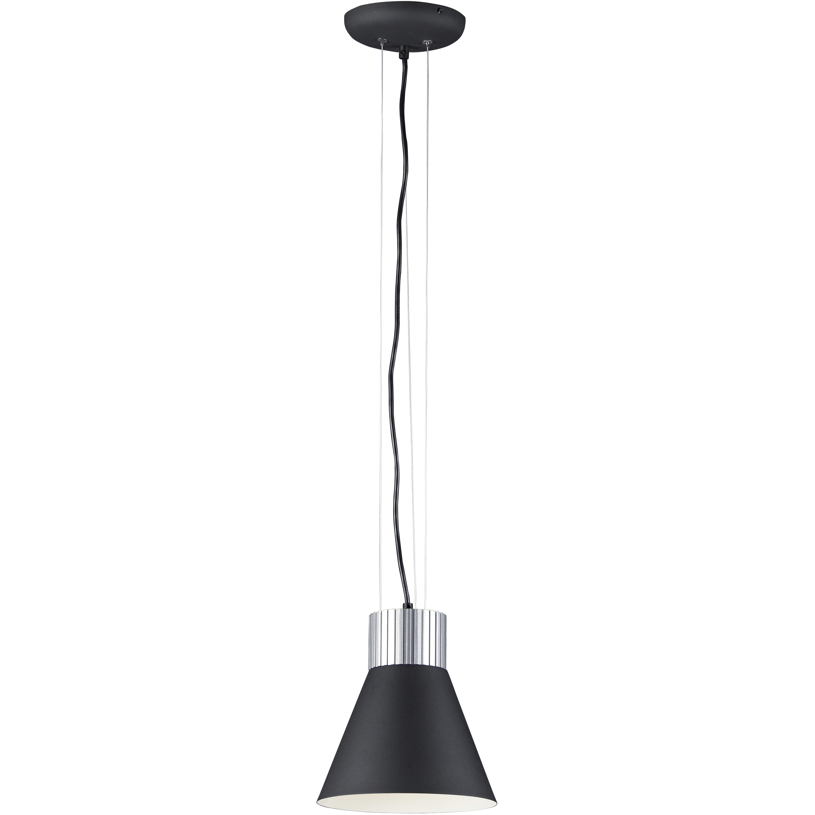 Storehouse LED 9 inch Satin Aluminum and Black Single Pendant Ceiling Light