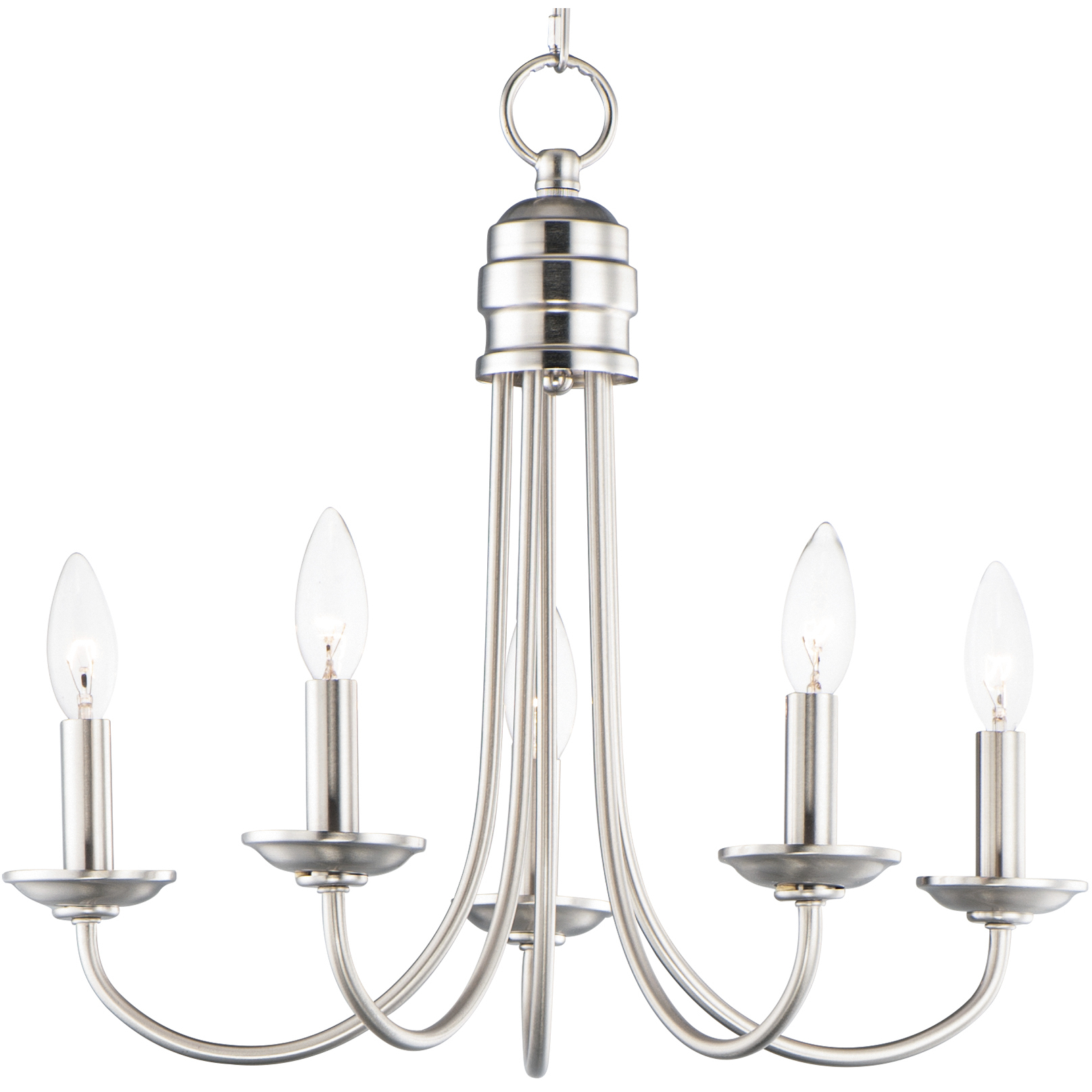 Logan 5 Light 21 inch Satin Nickel Multi-Light Pendant Ceiling Light