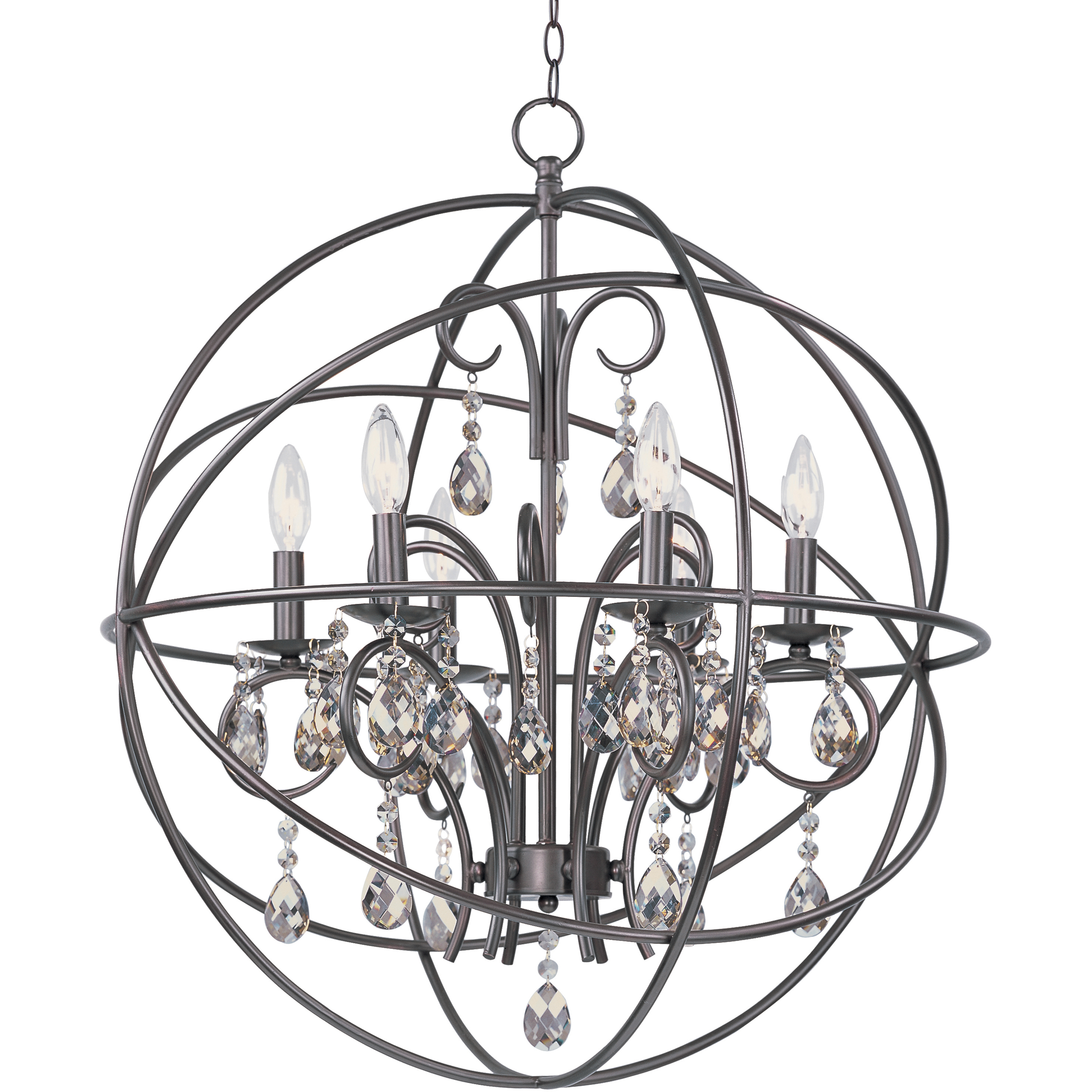Orbit 6 Light 25 inch Oil Rubbed Bronze Single Pendant Ceiling Light