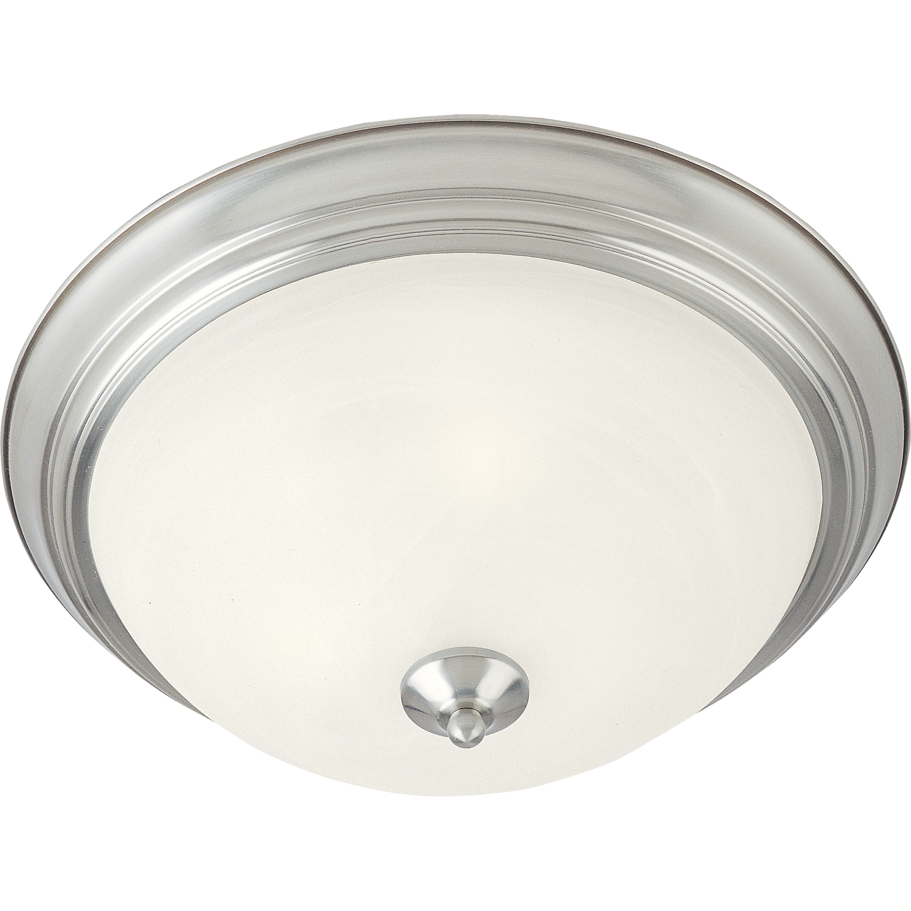 Essentials - 584x 1 Light 11.5 inch Satin Nickel Flush Mount Ceiling Light in Marble