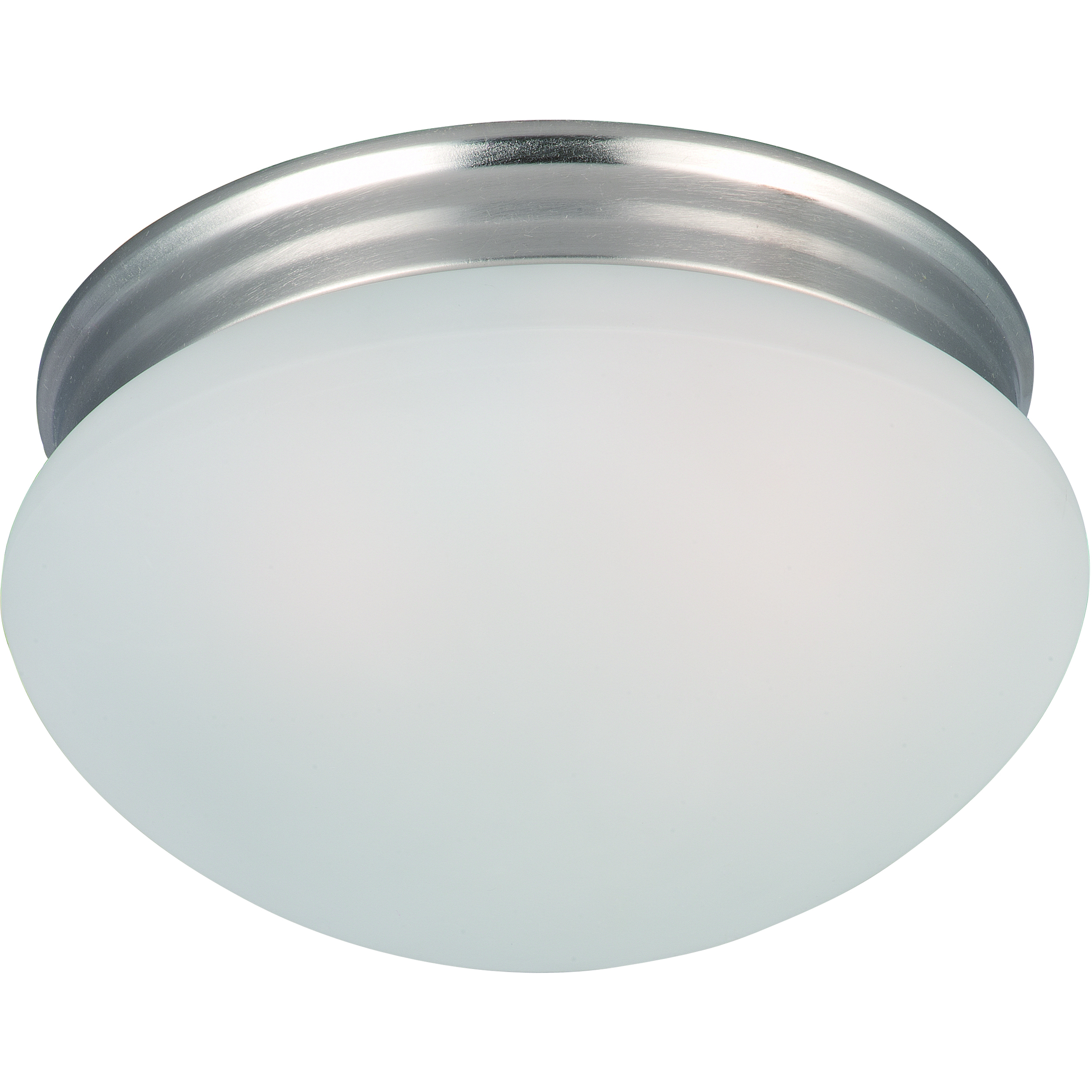 Essentials - 588x 2 Light 9 inch Satin Nickel Flush Mount Ceiling Light in Frosted