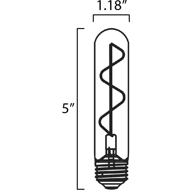 Glow LED T10 E26 Medium 4 watt 120 2700K Bulb