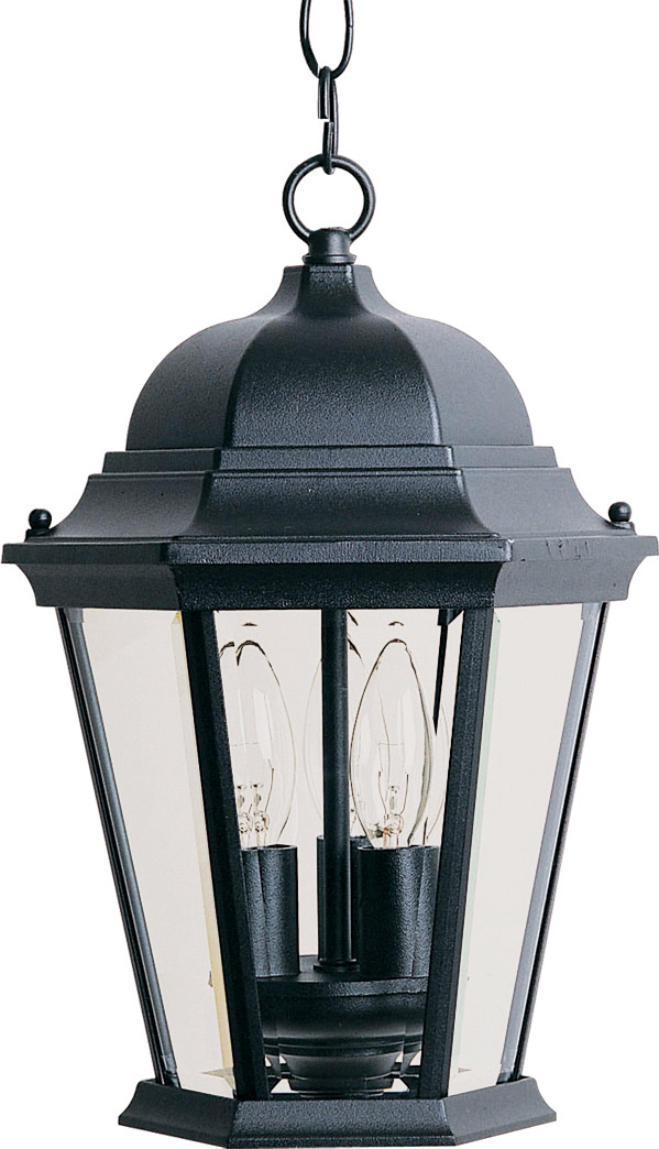 Maxim Westlake Outdoor Hanging Lantern Black 3 Light 1009BK