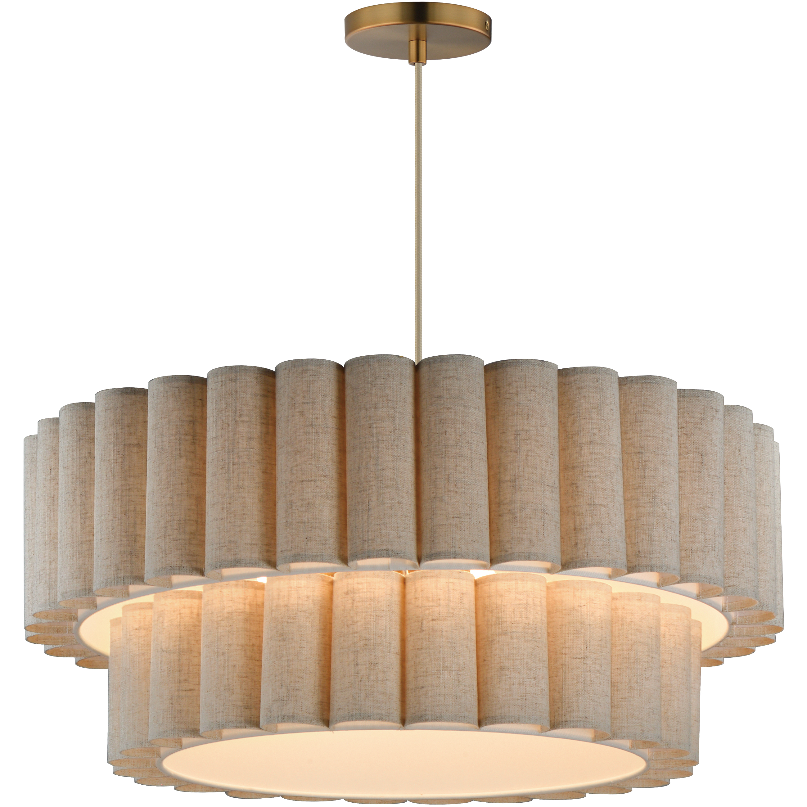 Penelope 5 Light 32 inch Natural Aged Brass Multi-Light Pendant Ceiling Light