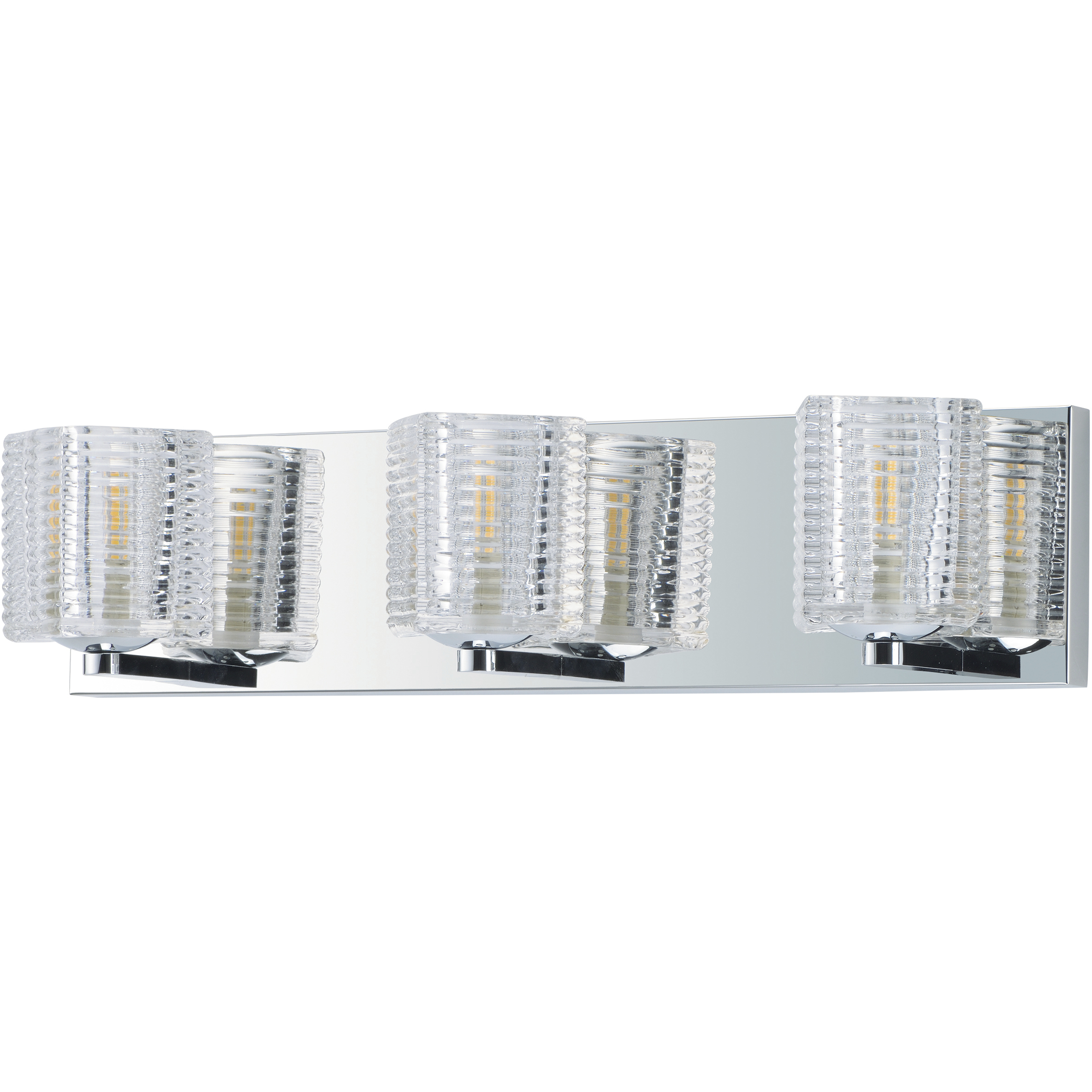 Groove LED 20.5 inch Polished Chrome Bath Vanity Wall Light