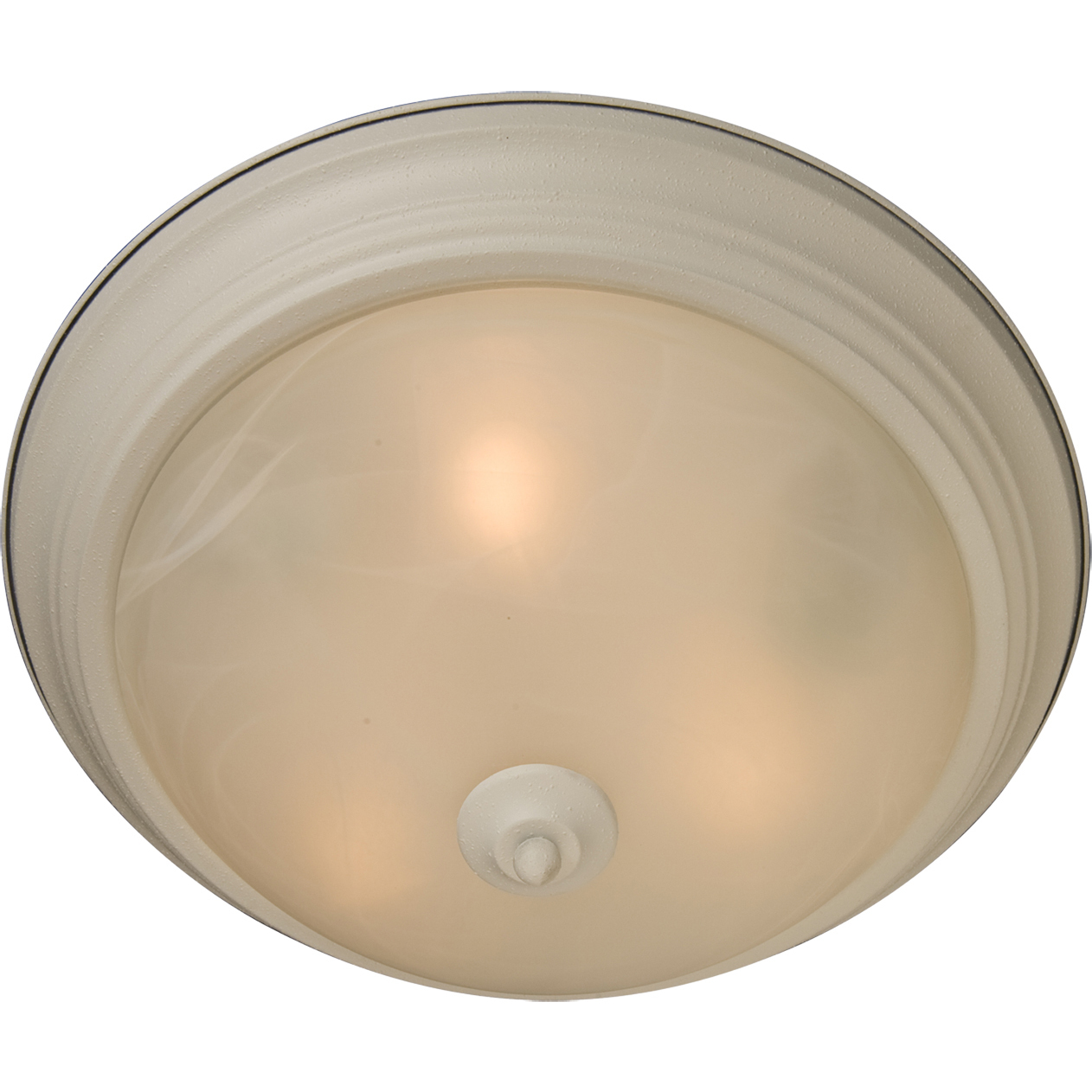 Essentials - 584x 3 Light 15.5 inch Textured White Flush Mount Ceiling Light in Marble