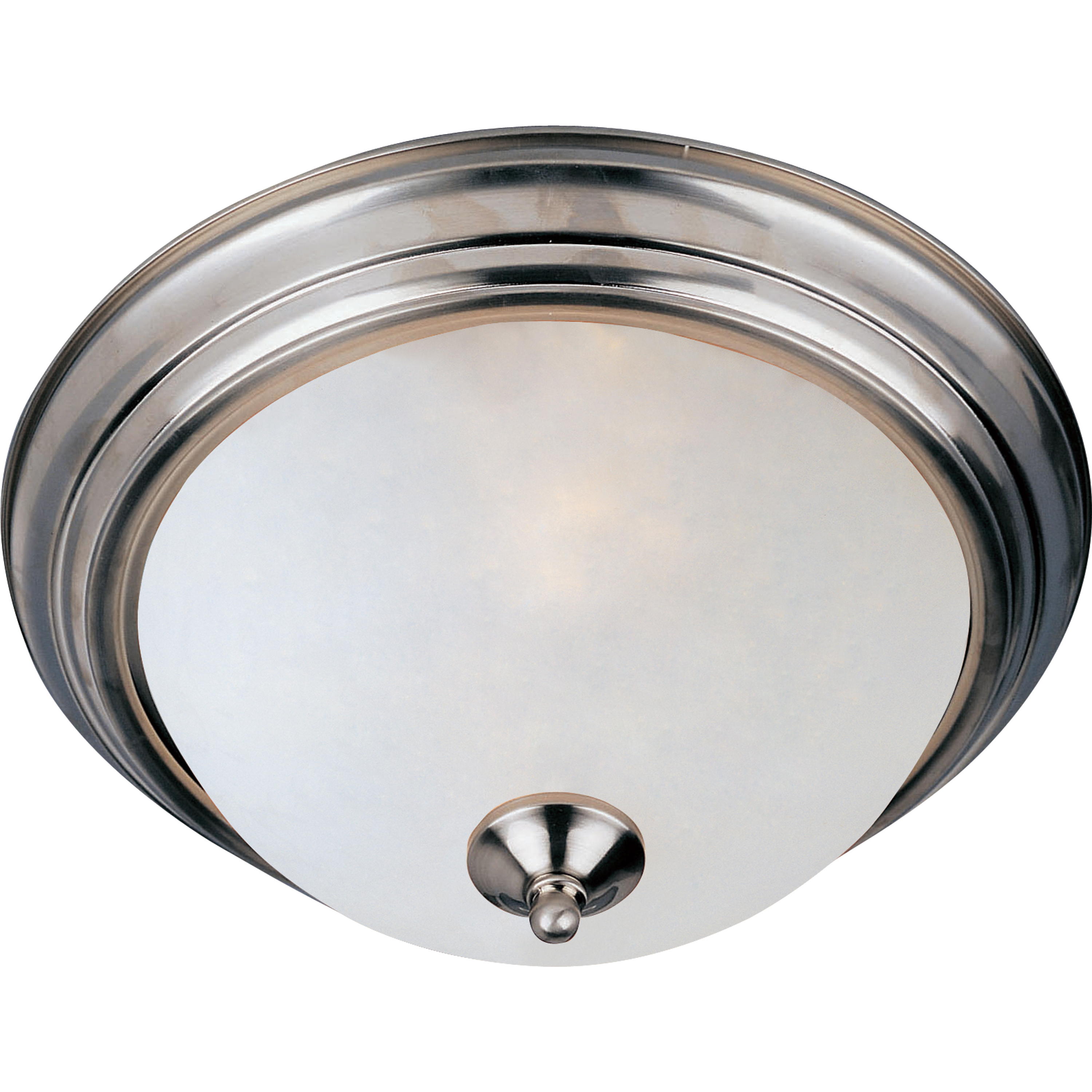 Essentials - 584x 1 Light 11.5 inch Satin Nickel Flush Mount Ceiling Light in Frosted