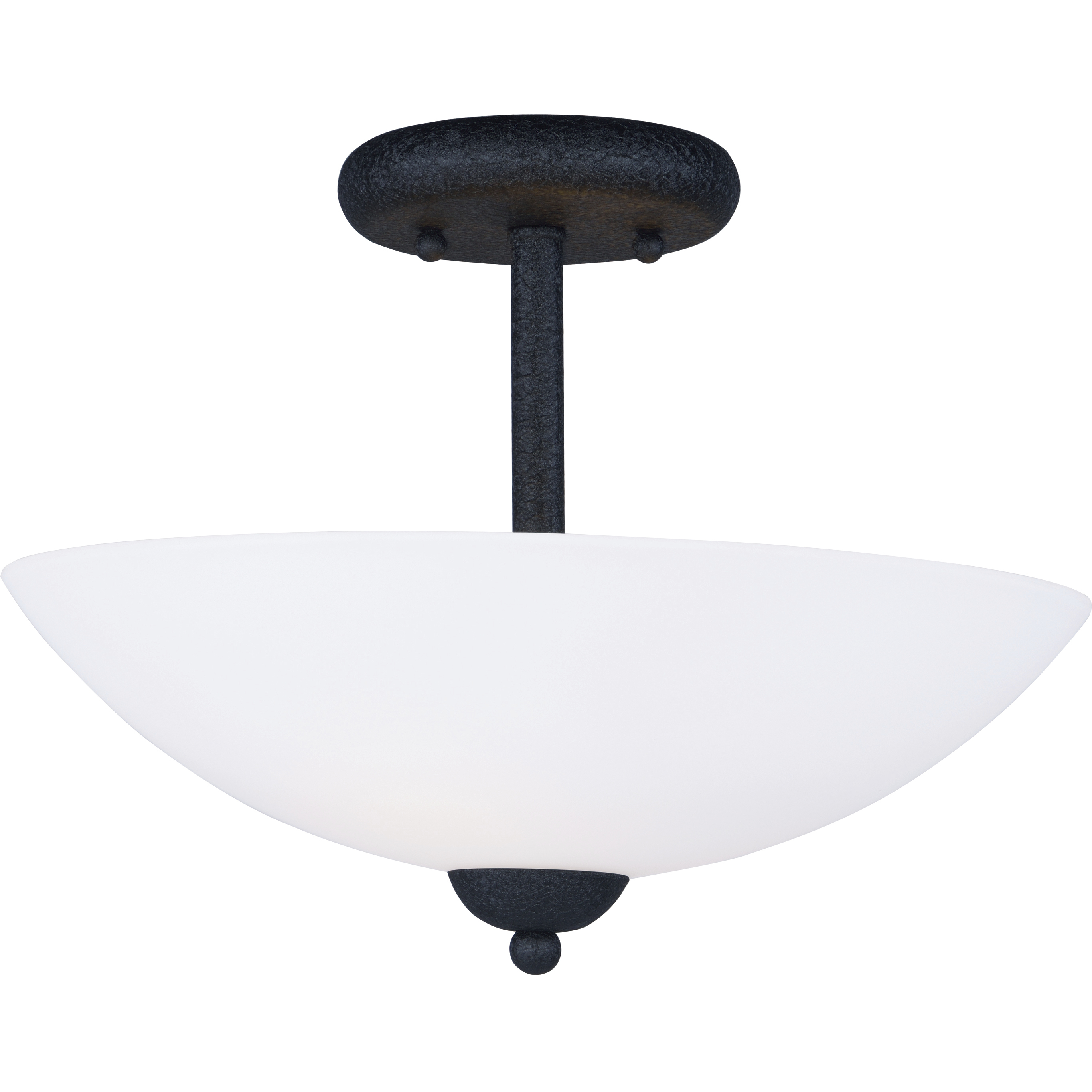 Taylor 2 Light 13 inch Textured Black Semi-Flush Mount Ceiling Light