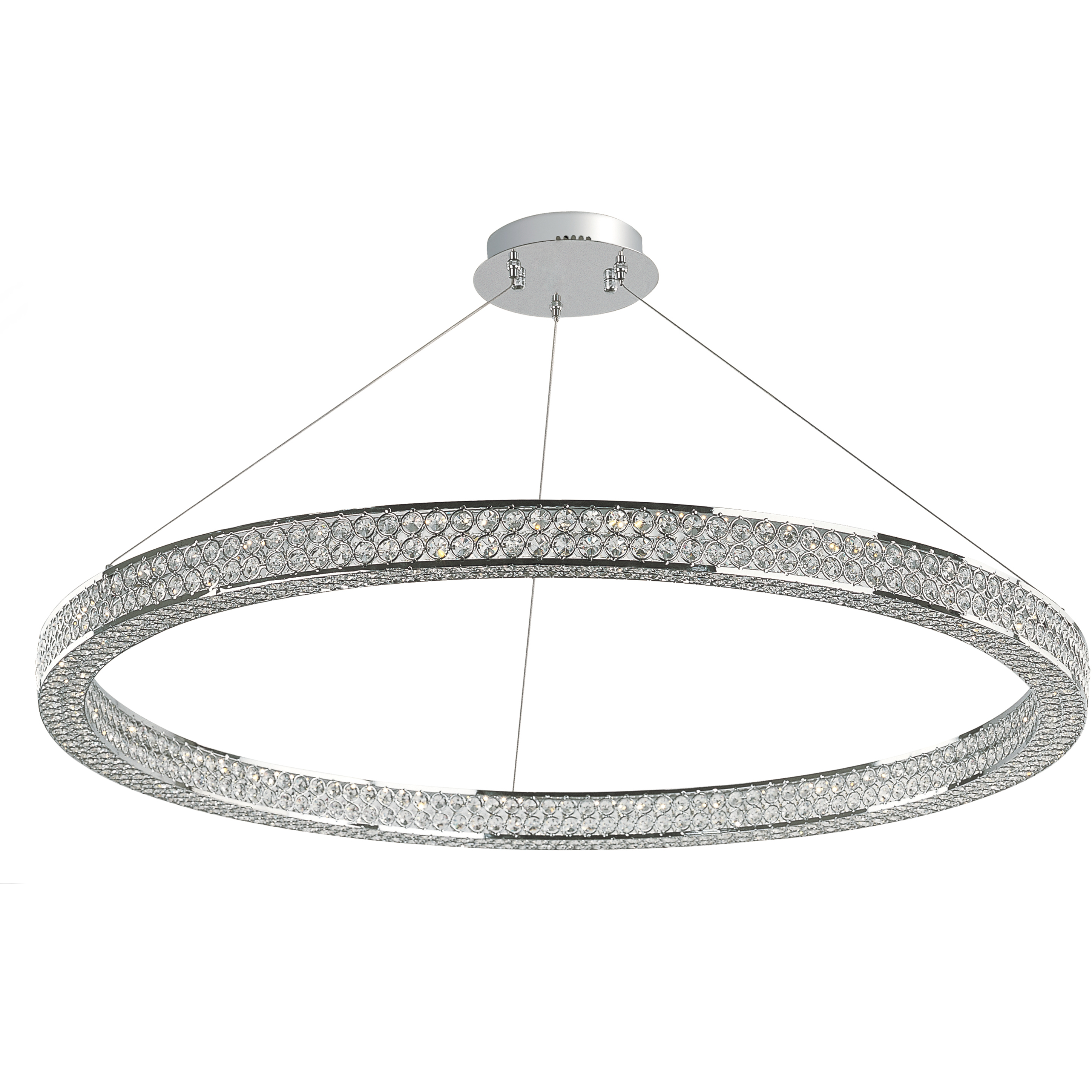 Eternity LED 40 inch Polished Chrome Entry Foyer Pendant Ceiling Light