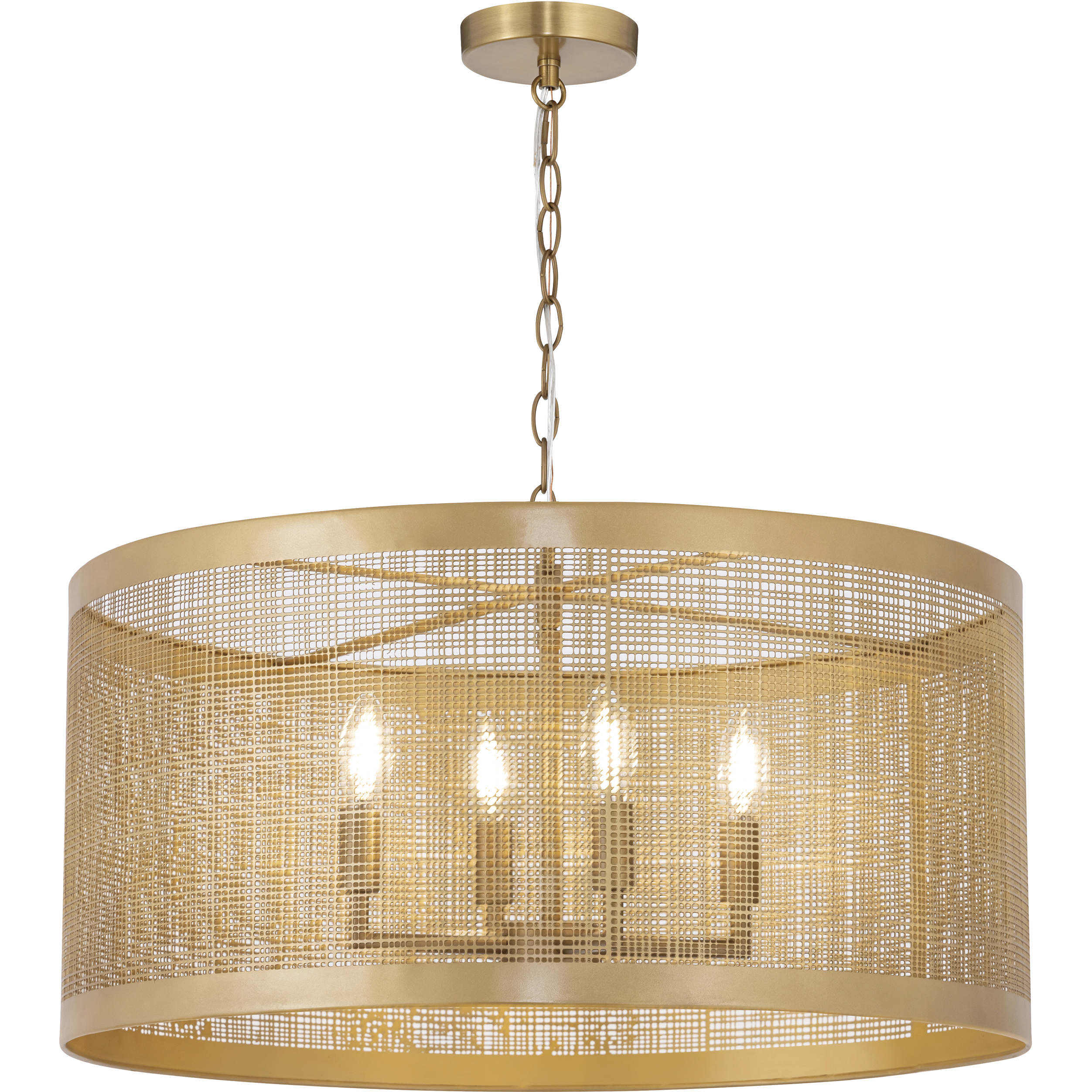 Hatcher 4 Light 24 inch Gold Suspension Pendant Ceiling Light
